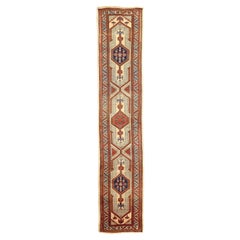 Tapis persan Sarab - Laine bleu ivoire rouge 72343