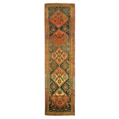 Persian Sarab Runner Rug - Wool Blue Red Yellow 71112