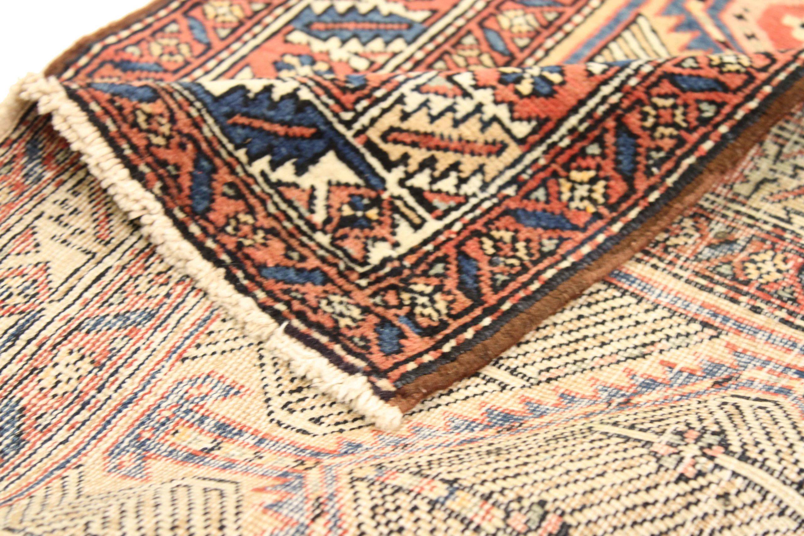 Persischer Sarab-Läufer aus Wolle in Elfenbein 10493 (Asiatisch) im Angebot