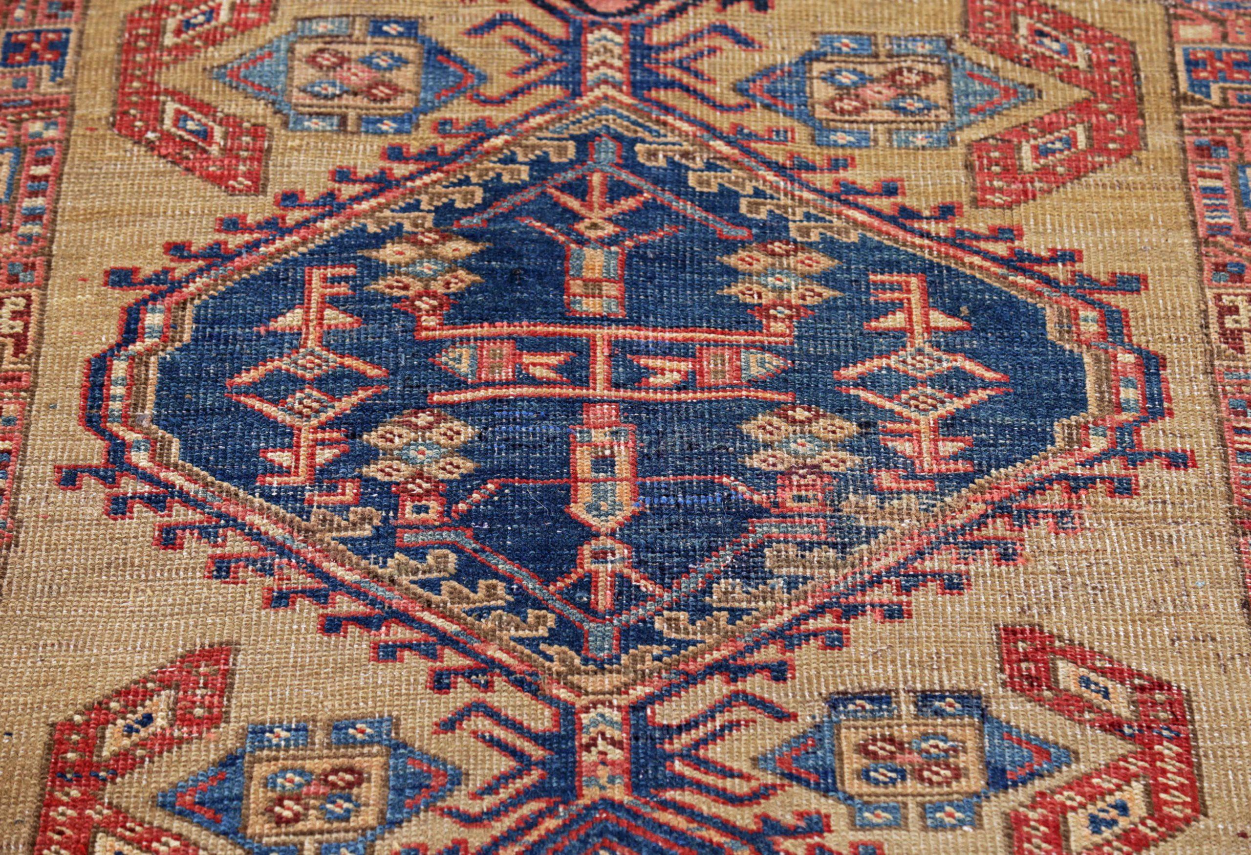 Persischer Sarab-Läufer - Wolle Elfenbein Hellblau Rot Design - 91495 im Zustand „Hervorragend“ im Angebot in Dallas, TX
