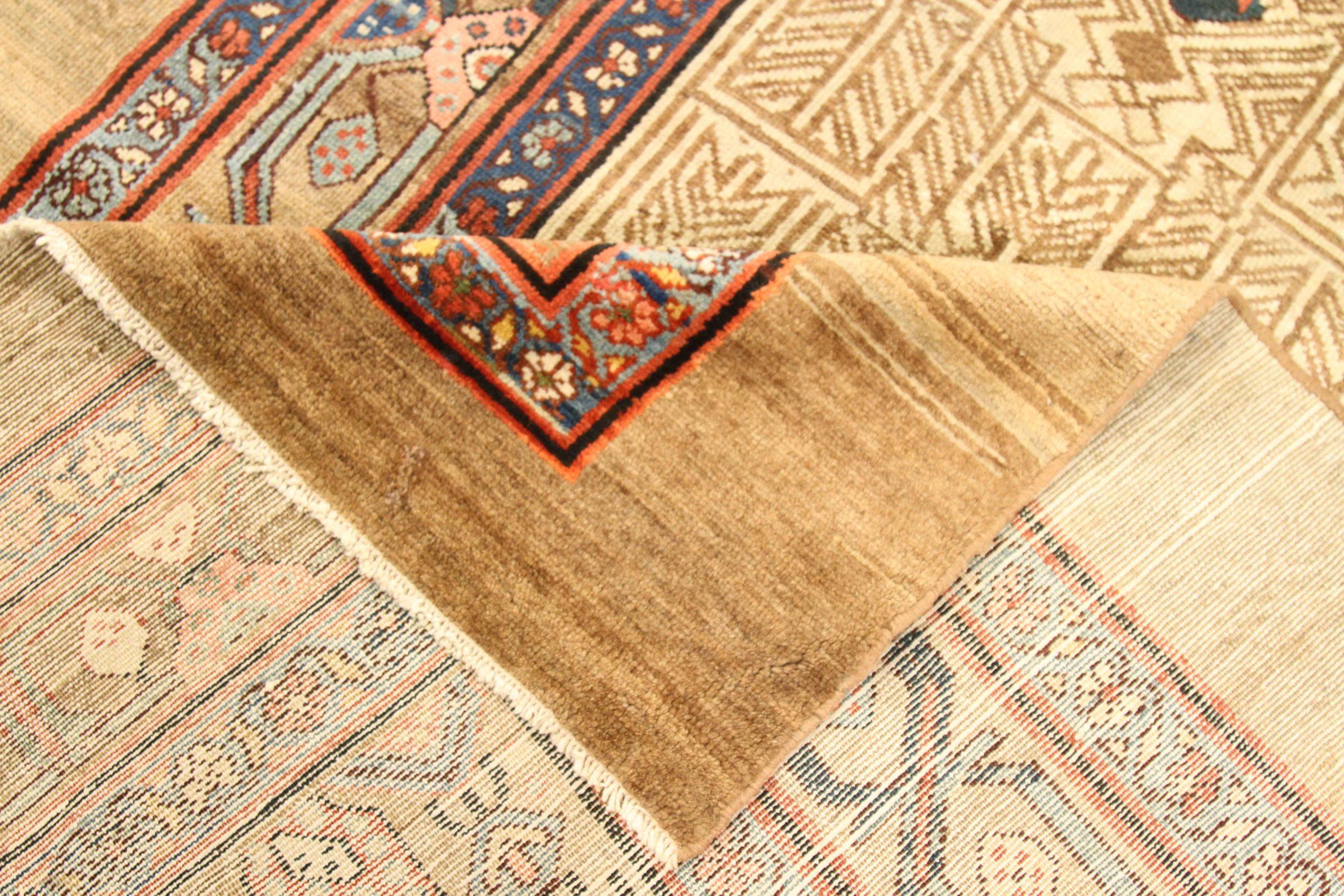 Persischer Sarab-Läufer aus Wolle in Elfenbein und Taupe 10532 (Asiatisch) im Angebot