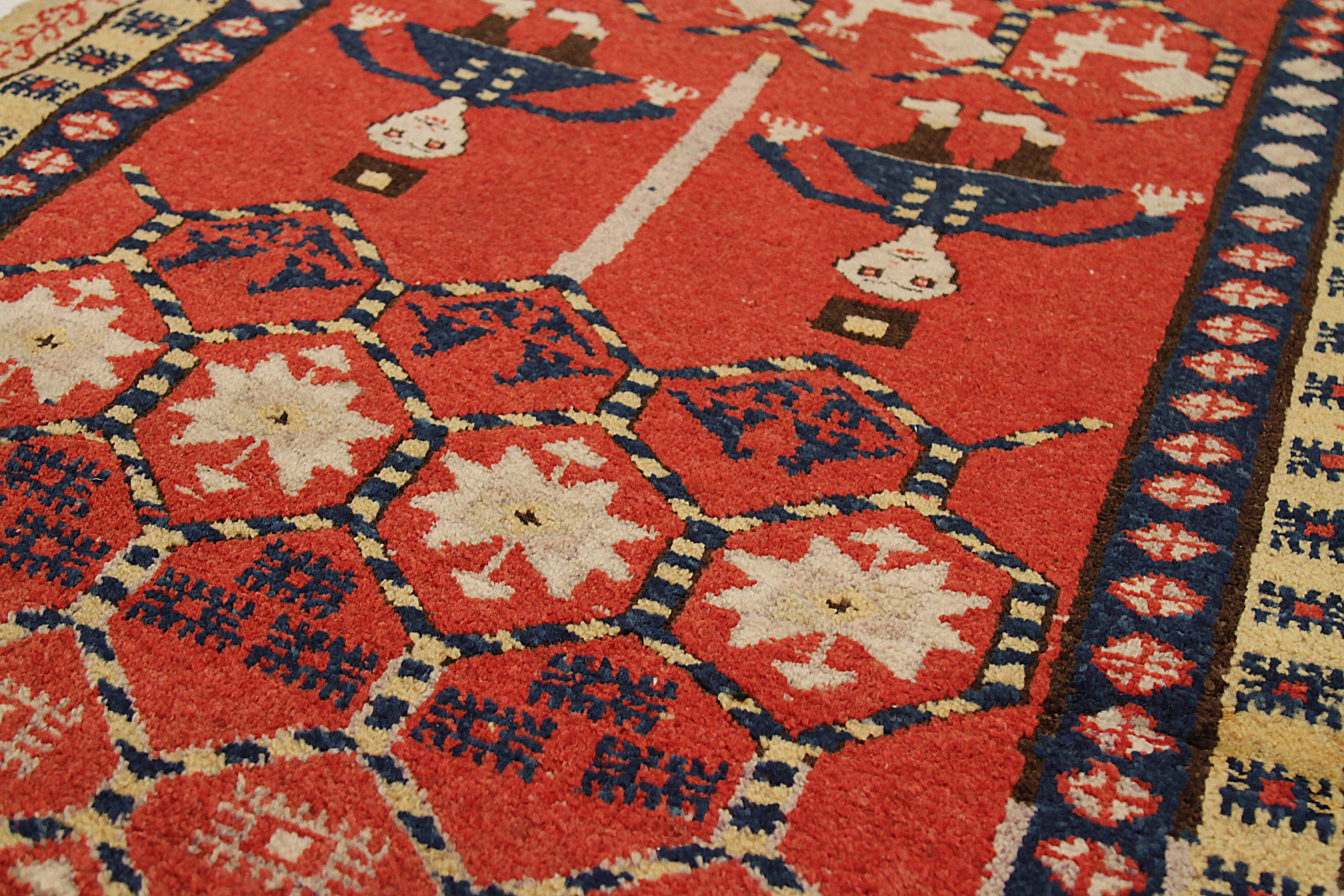Persischer Sarab-Läufer - Wolle, rot-gelbes Design - 91586 (Asiatisch) im Angebot