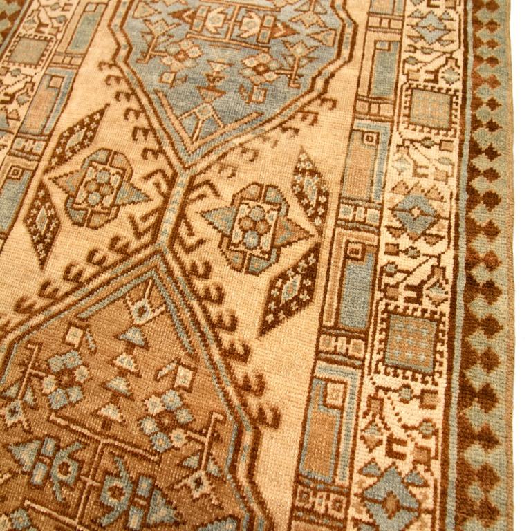 Persischer Sarab Läufer Teppich - Wolle Blau Braun Elfenbein Design - 92684 (Irakisch) im Angebot