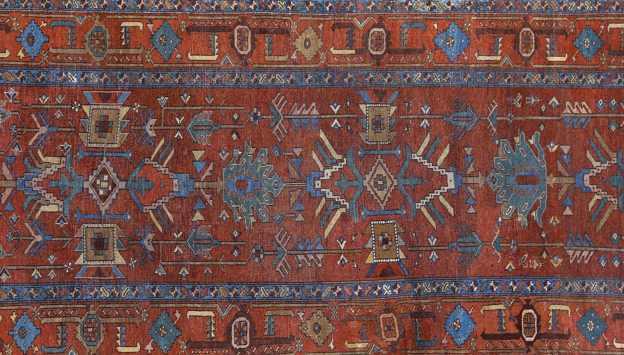 Persischer Sarab Läufer Teppich - Wolle Blau Braun Rot Design - 97923 im Zustand „Hervorragend“ im Angebot in Dallas, TX