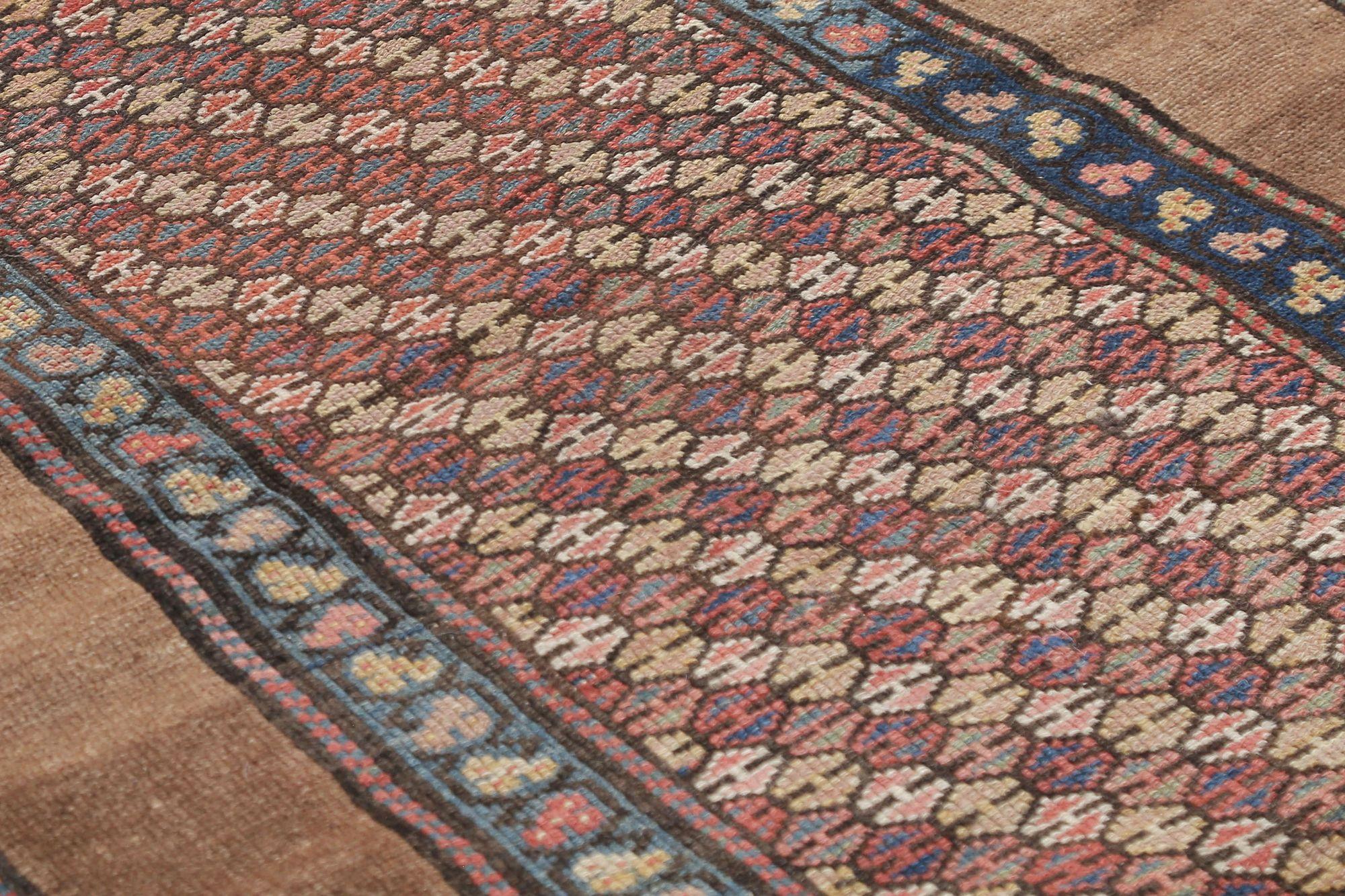Persischer Sarab-Läufer - Wolle Blau Elfenbein Rot Taupe Design - 97942 (Irakisch) im Angebot