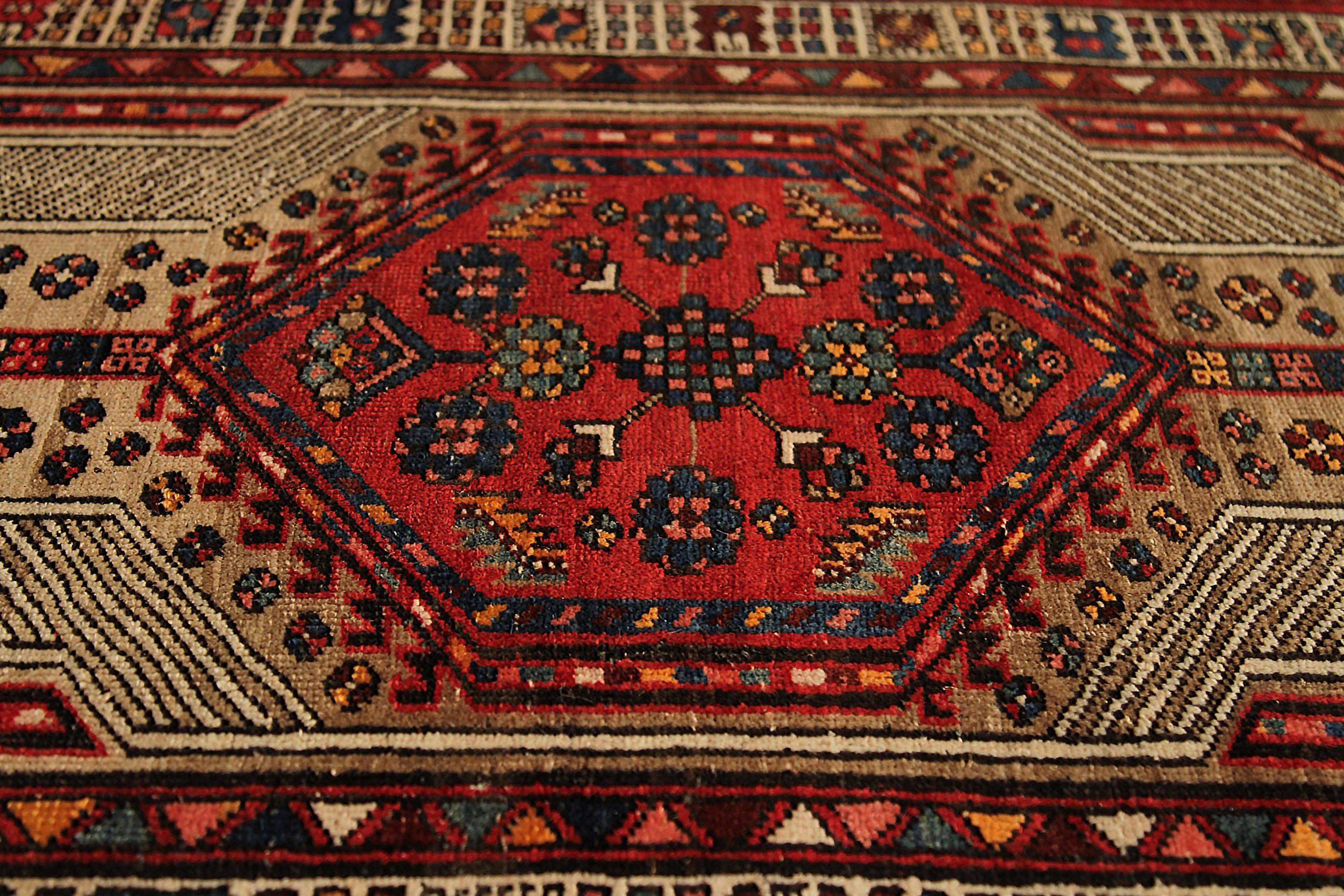 Persischer Sarab-Läufer - Wolle Elfenbeinrot Design - 88788 (Irakisch) im Angebot