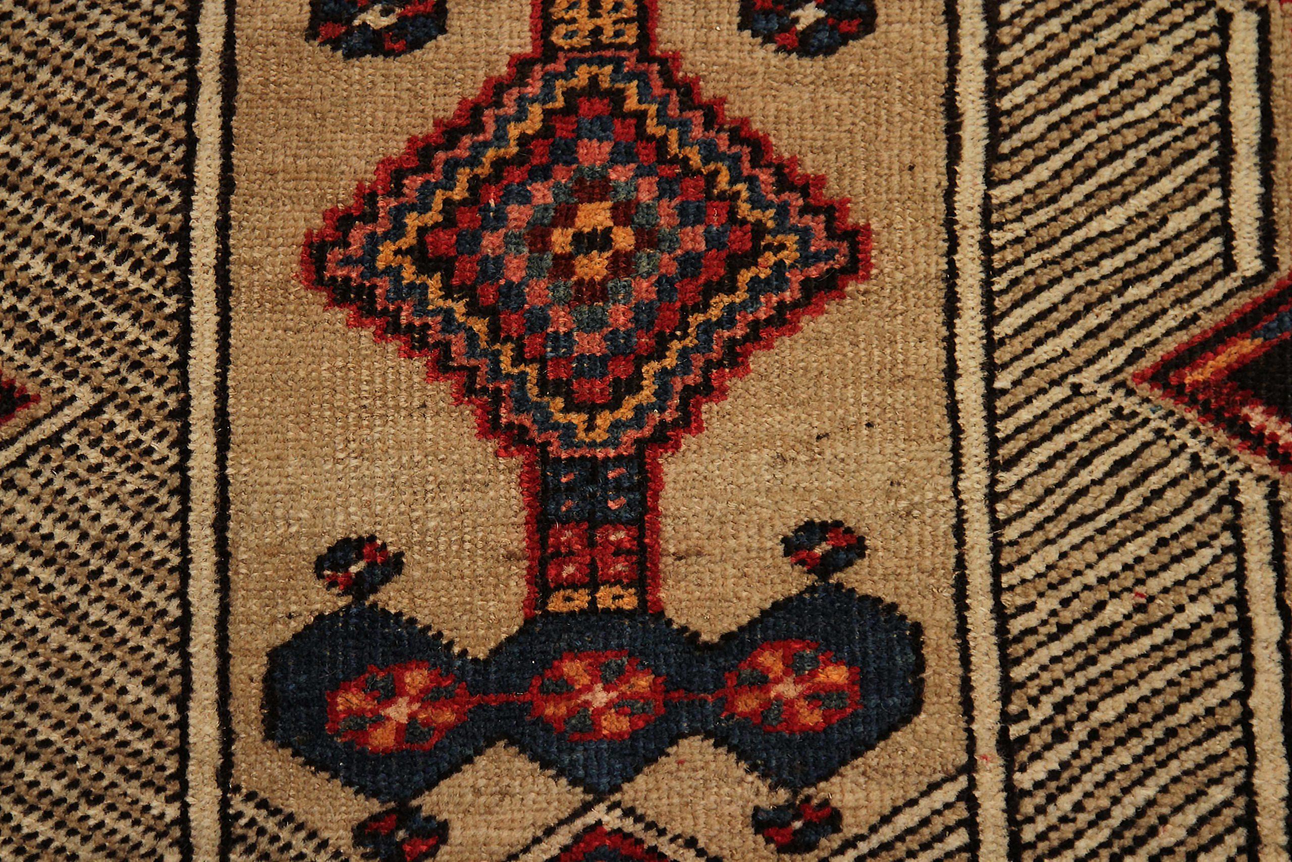 Persischer Sarab-Läufer - Wolle Elfenbeinrot Design - 88788 (20. Jahrhundert) im Angebot