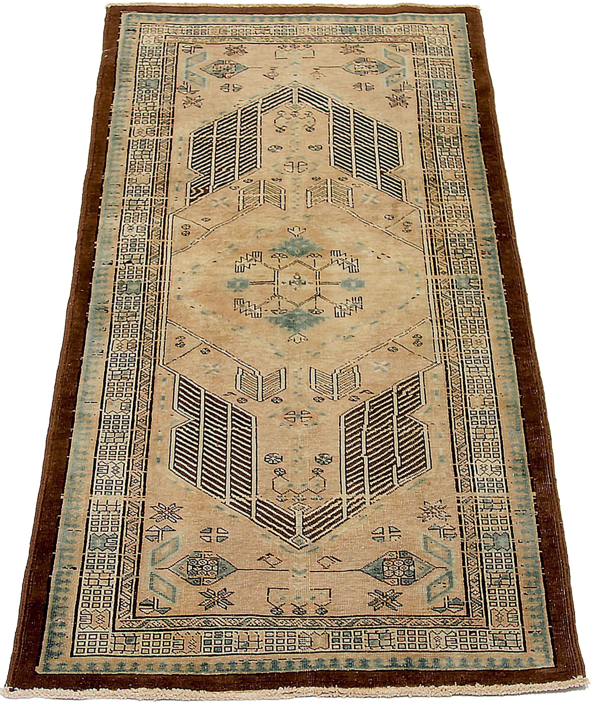 Discover the elegance of Persian Sarab featuring Small Rug in Circa 1880. Designed with Wool and BrownYellow, this exclusive design is perfect for enhancing your space.