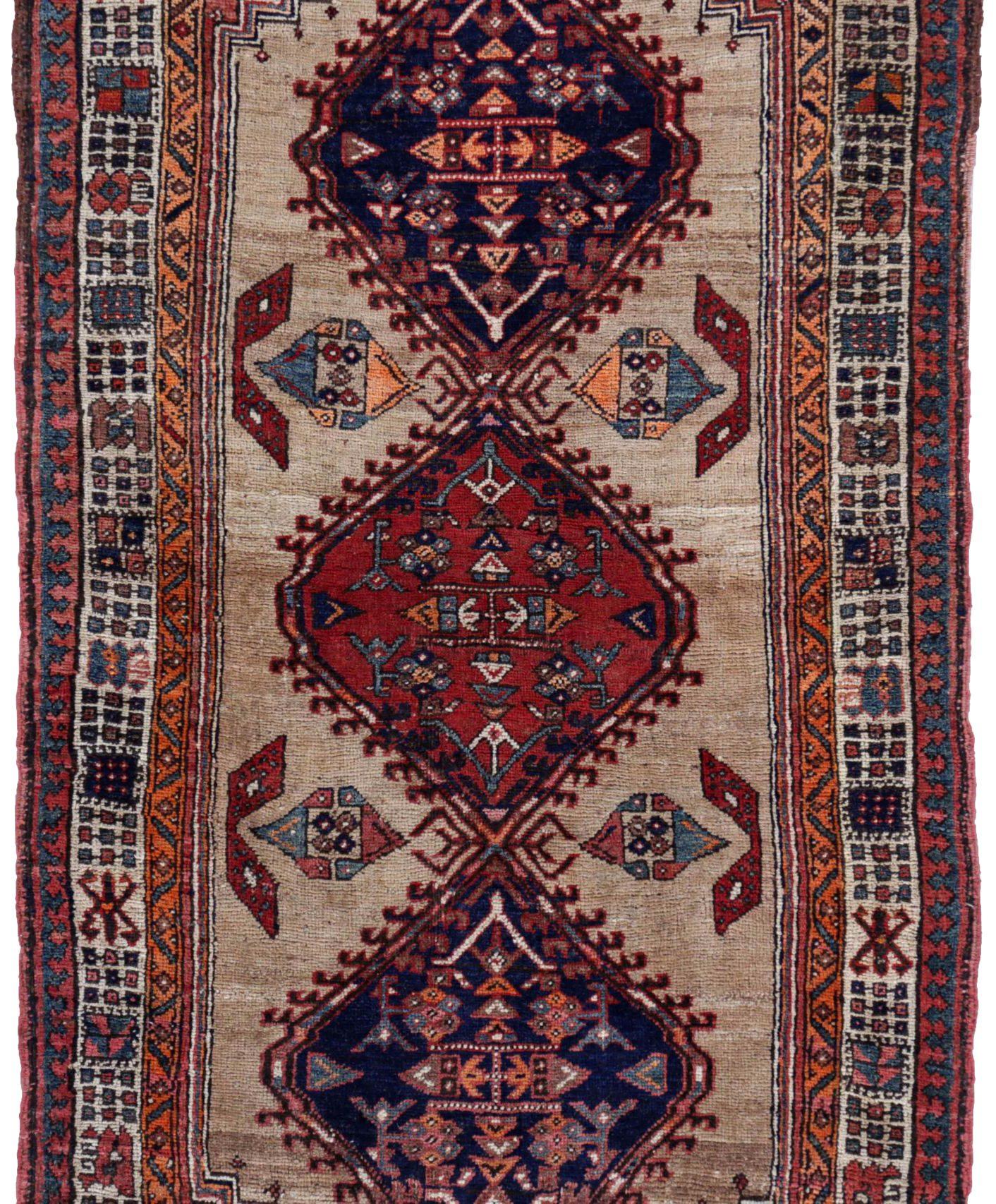 Alfombra Persa Sarab Small - Lana Marfil Naranja Rojo Design - 91147 Asiático en venta