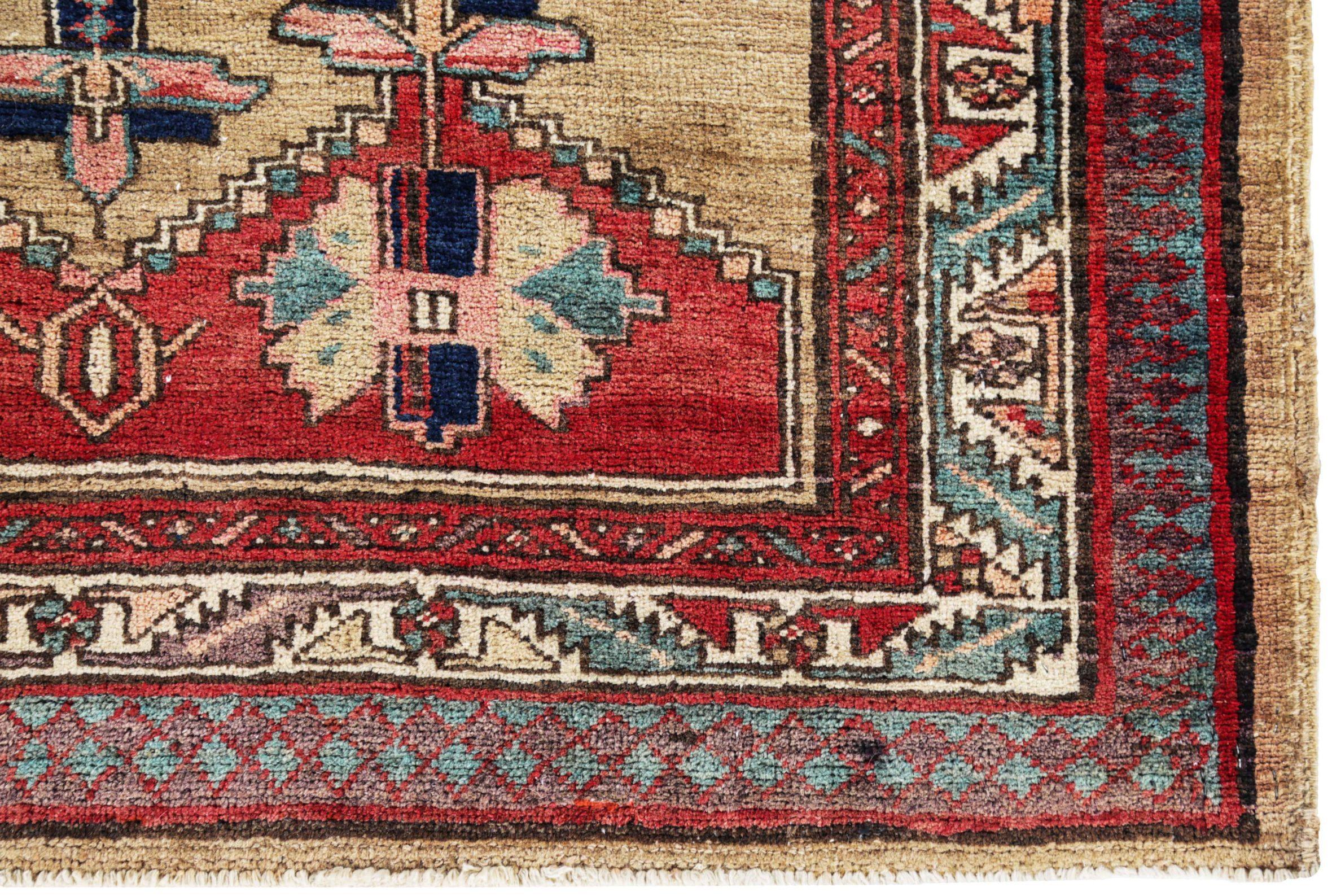 Persischer Sarab Kleiner Teppich - Wolle Elfenbein Rot Design - 91229 (20. Jahrhundert) im Angebot