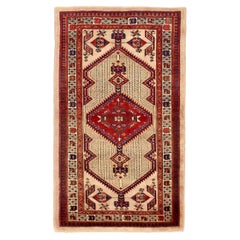 Persischer Sarab Kleiner Teppich Circa 1940 - Wolle Elfenbein Rot 72161