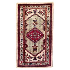 Persischer Sarab Kleiner Teppich Circa 1940 - Wolle Elfenbein Rot 72161