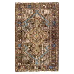 Alfombra Persa Sarab Small Design - Lana Azul Marrón Marfil - 88807