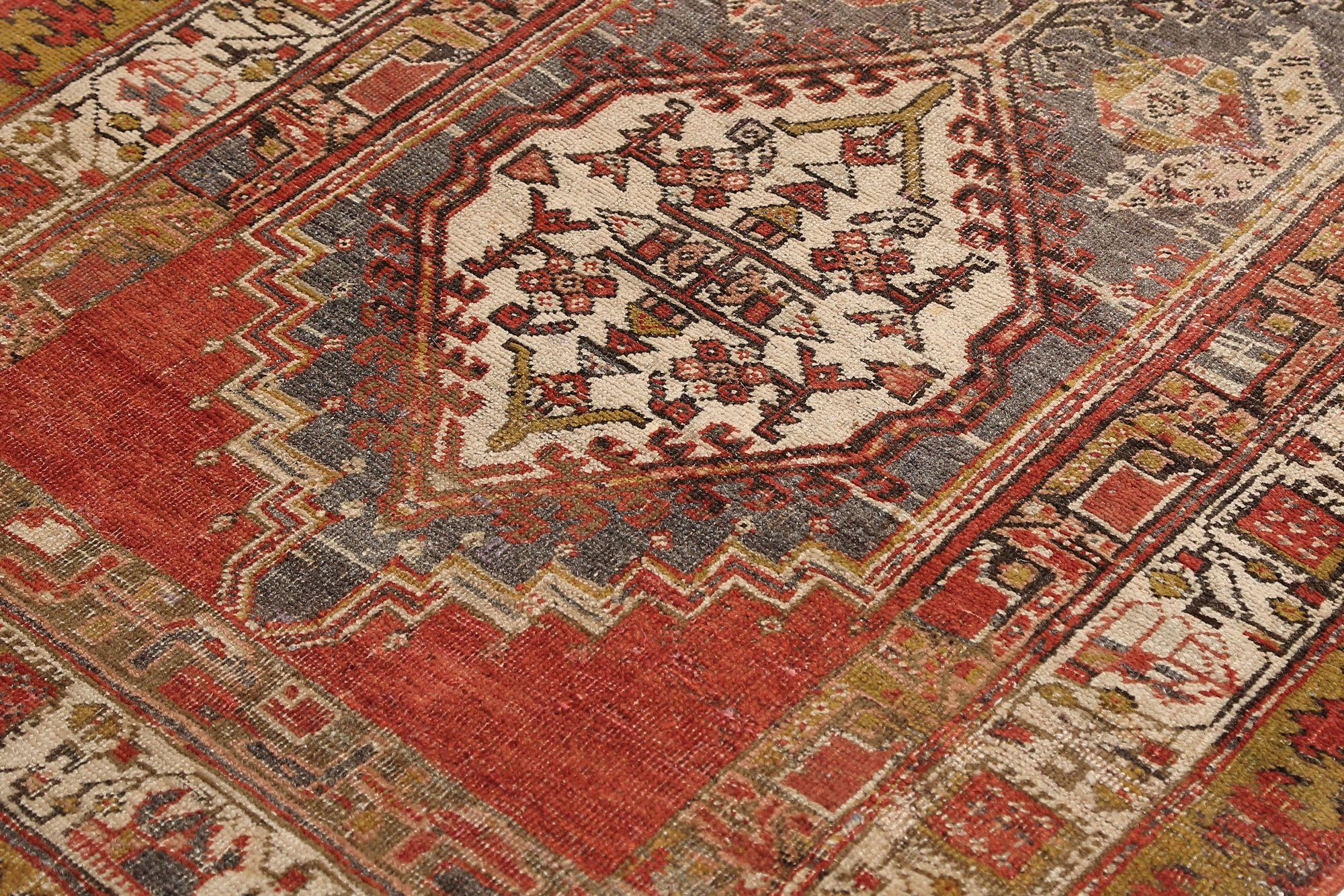 Persischer Sarab Kleiner Teppich - Wolle Grau Elfenbein Rot Gelb Design - 96800 (20. Jahrhundert) im Angebot