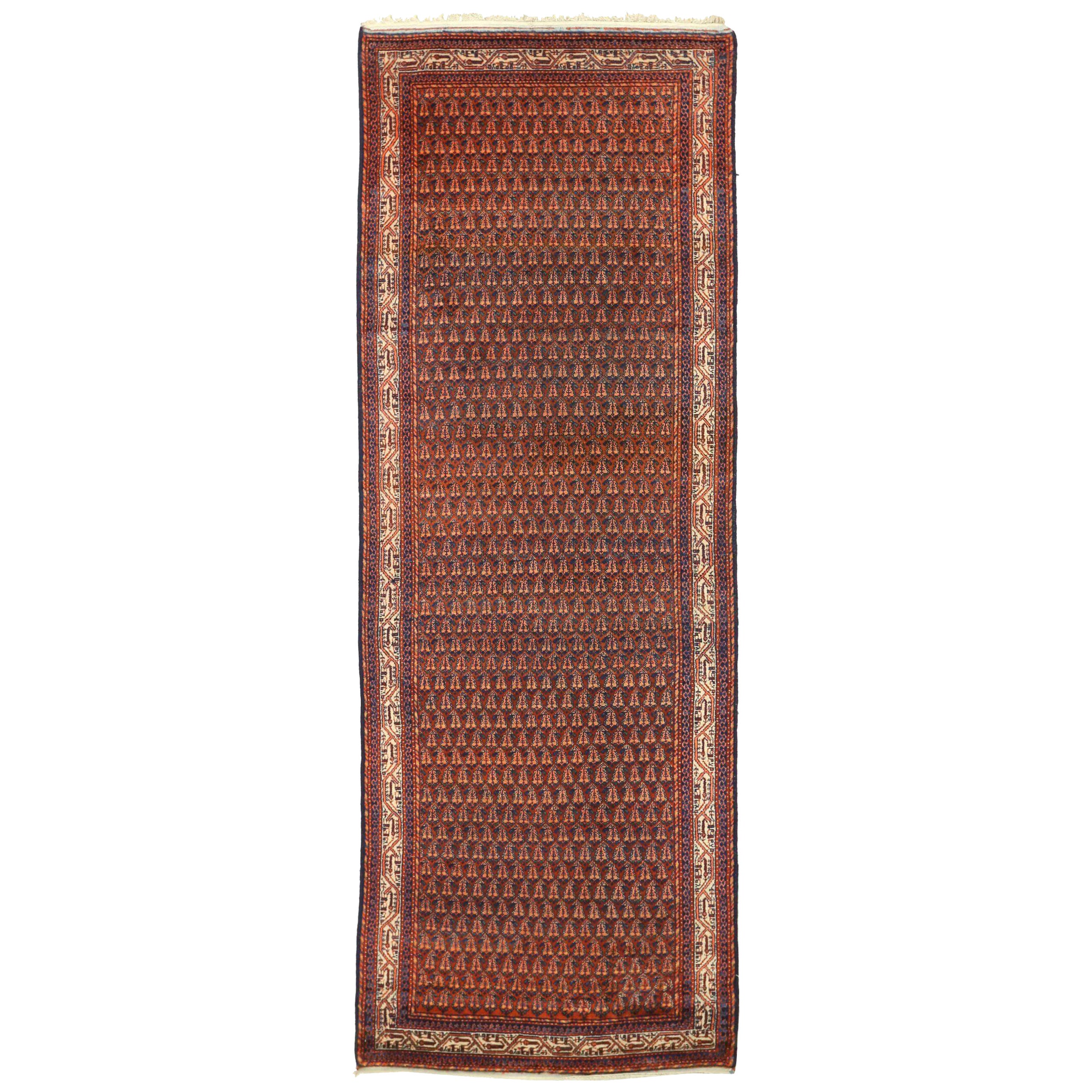 Tappeto persiano Saraband Small - Lana Avorio Blu Navy Rosso - 75191