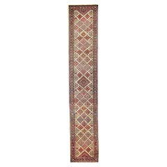 Persian Sarouk Area Rugs Circa 1940 - Wool Blue Ivory Red 72276