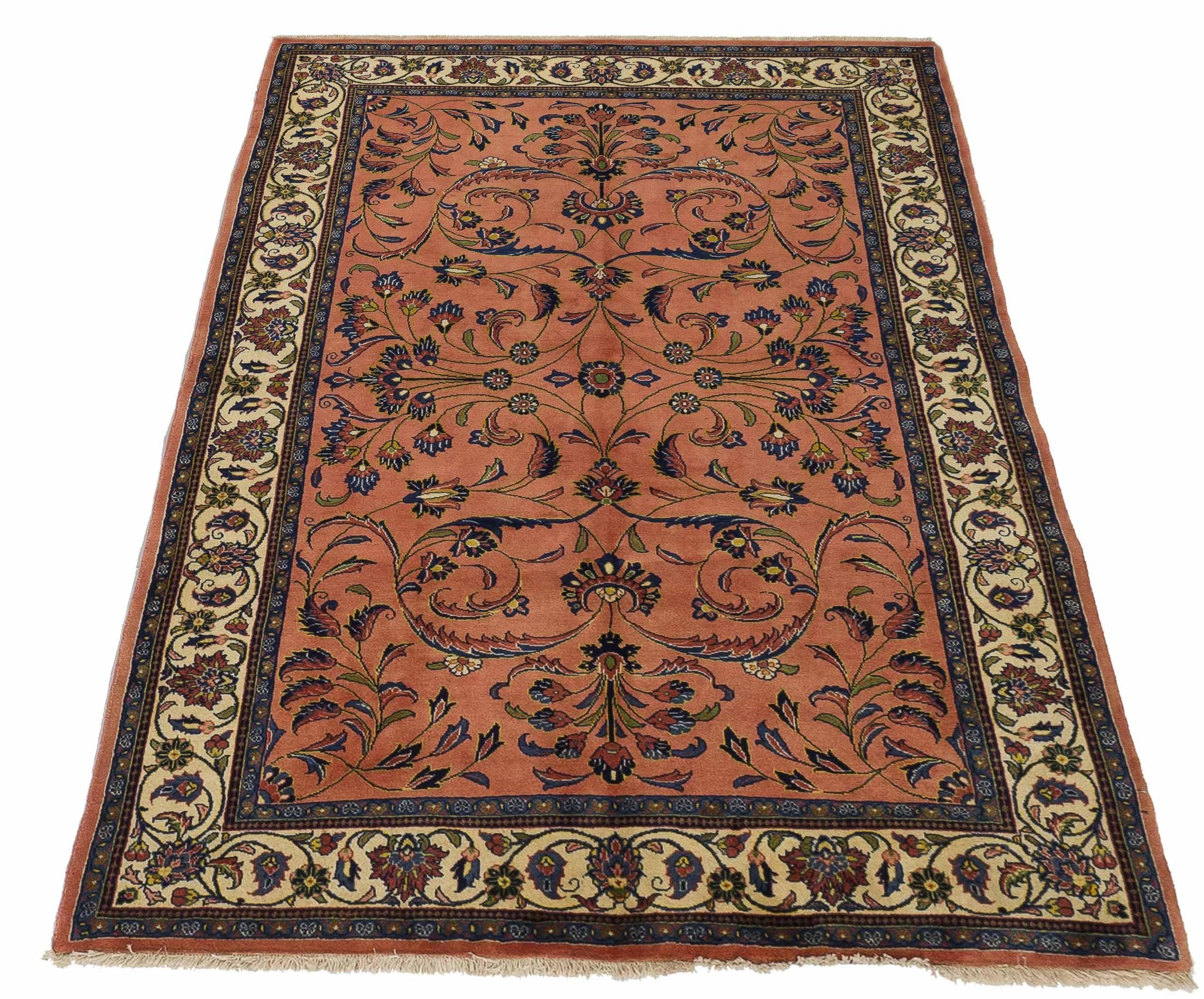 Entdecken Sie die Eleganz des persischen Sarouk mit Teppichen von Circa 1990. Dieses exklusive Design, das mit viel Liebe zum Detail entworfen wurde, ist perfekt, um Ihren Raum zu verschönern.