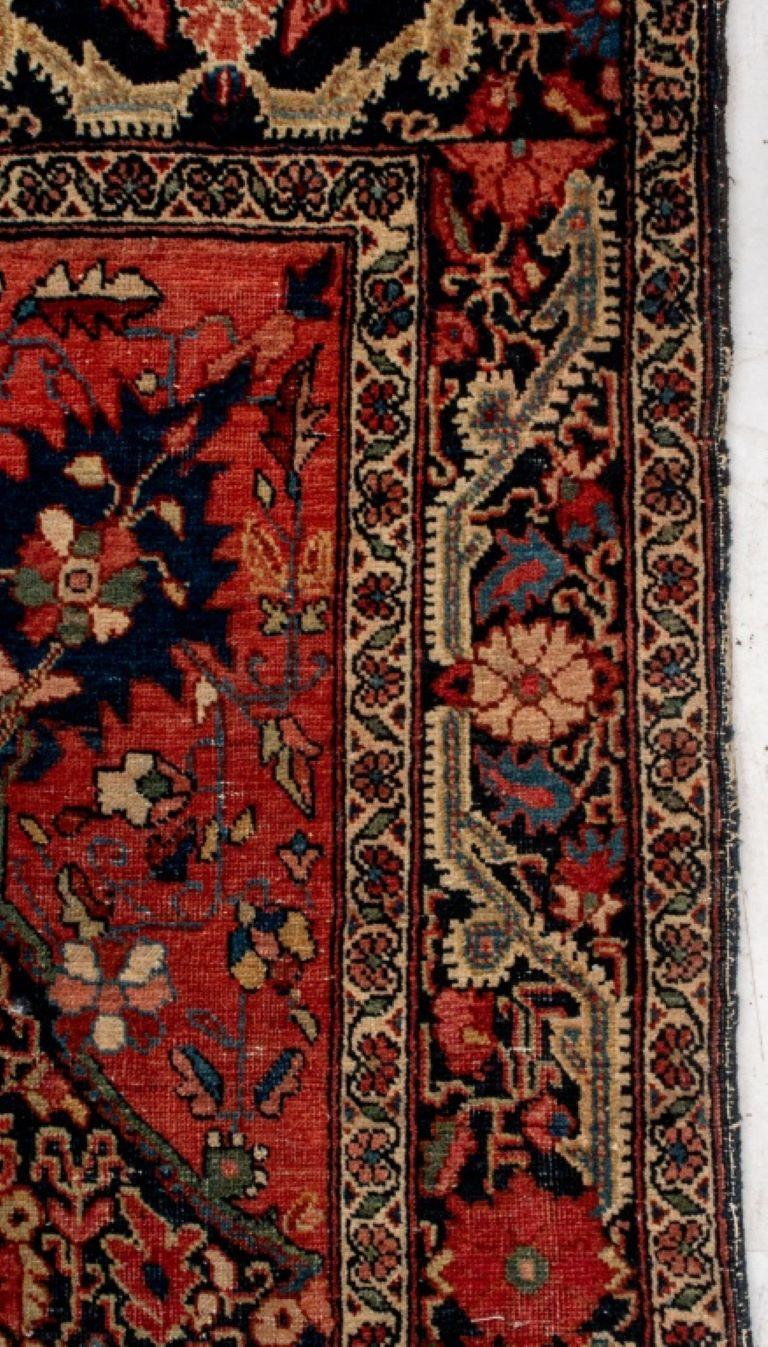 Wool Persian Sarouk Rug 7' x 4.4' For Sale