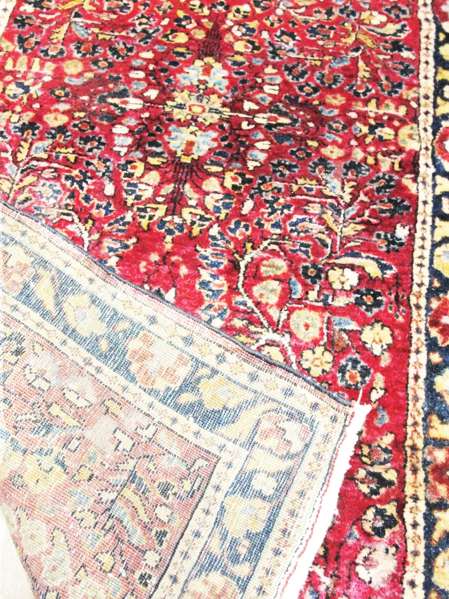 Sarouk Farahan Antique Persian Sarouk Rug, circa 1920 For Sale