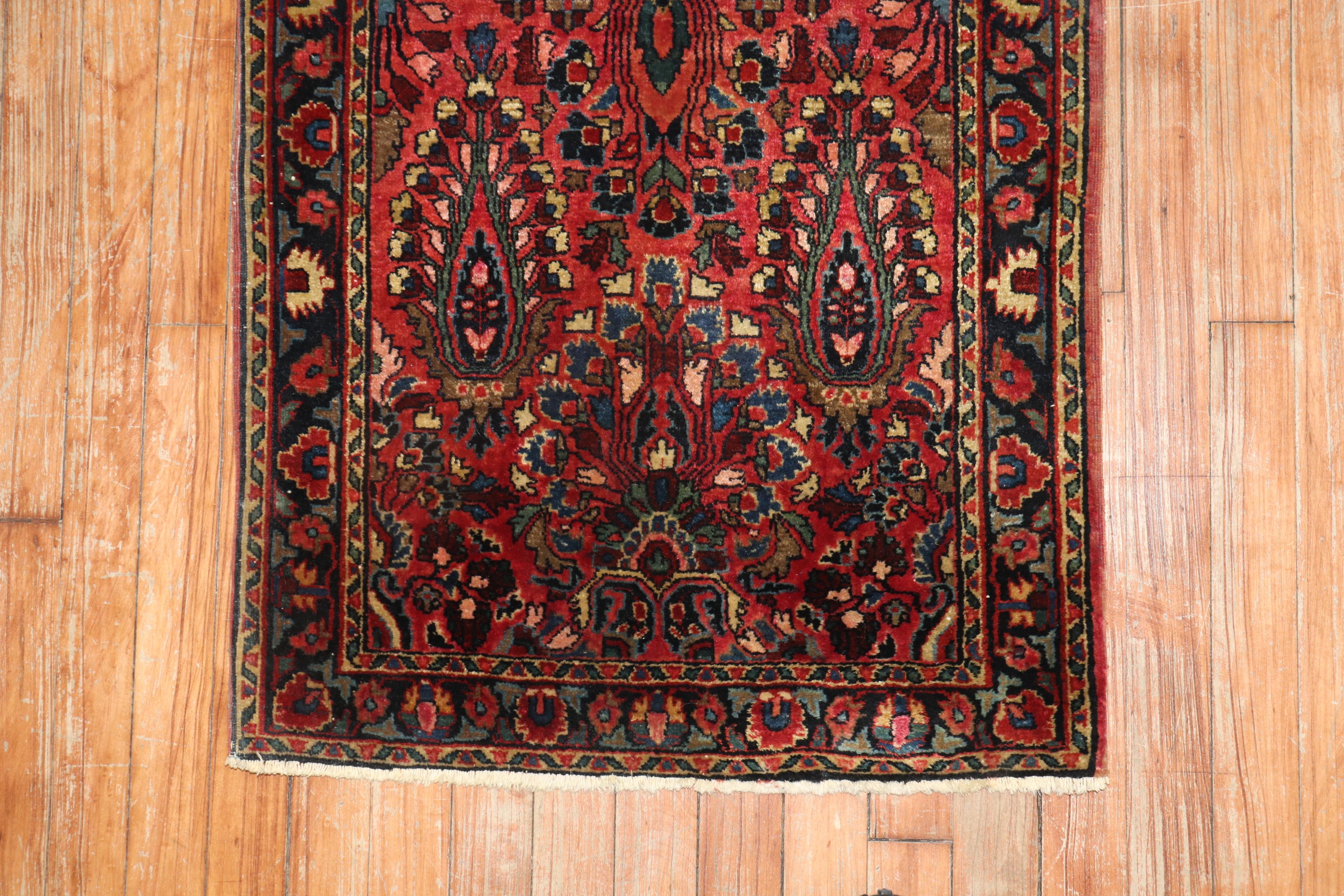 Hand-Woven Persian Sarouk Rug