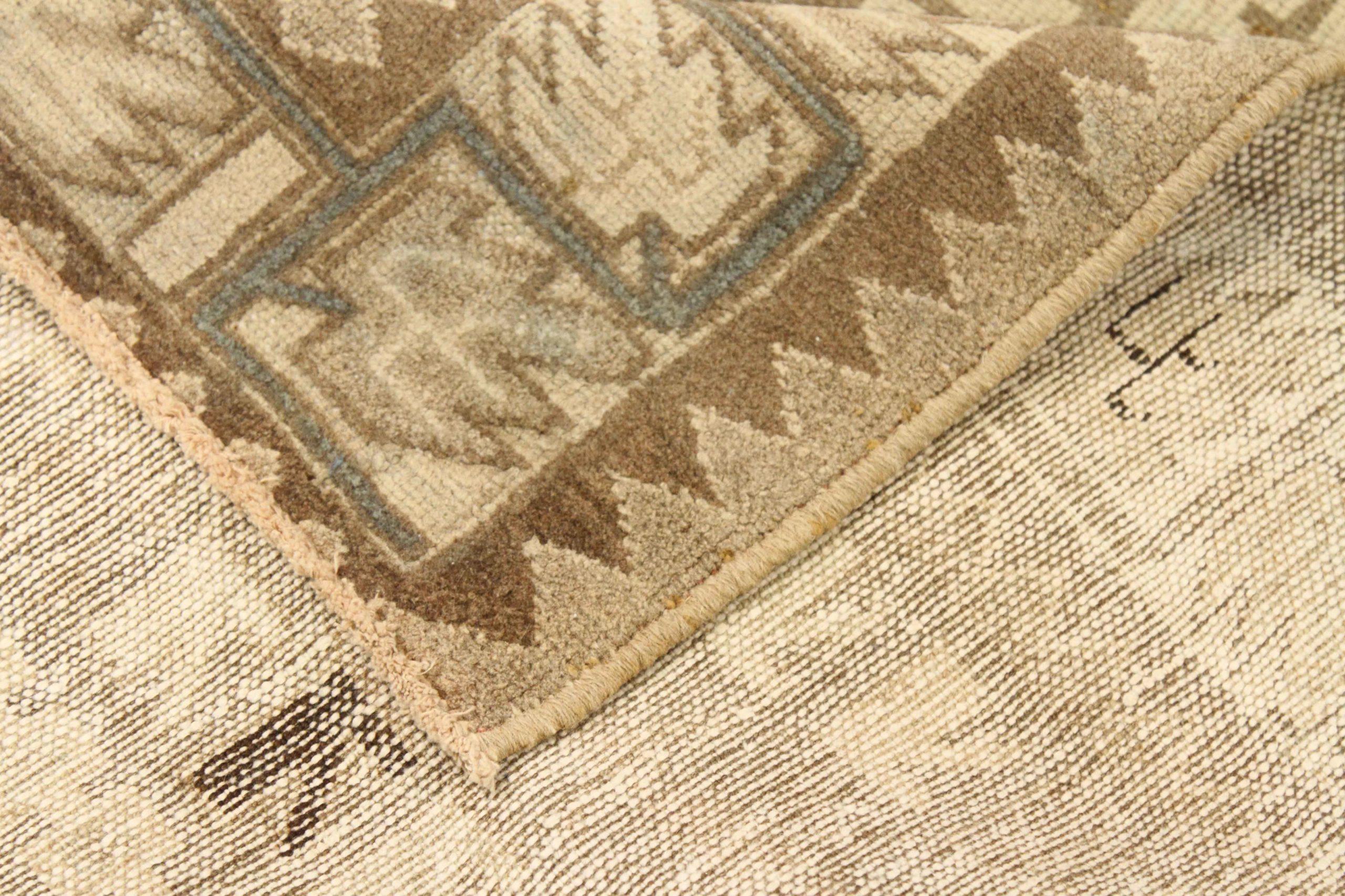 Persischer Saveh Kleiner Teppich - Wolle Blau Elfenbein Taupe Design - 75672 (Asiatisch) im Angebot