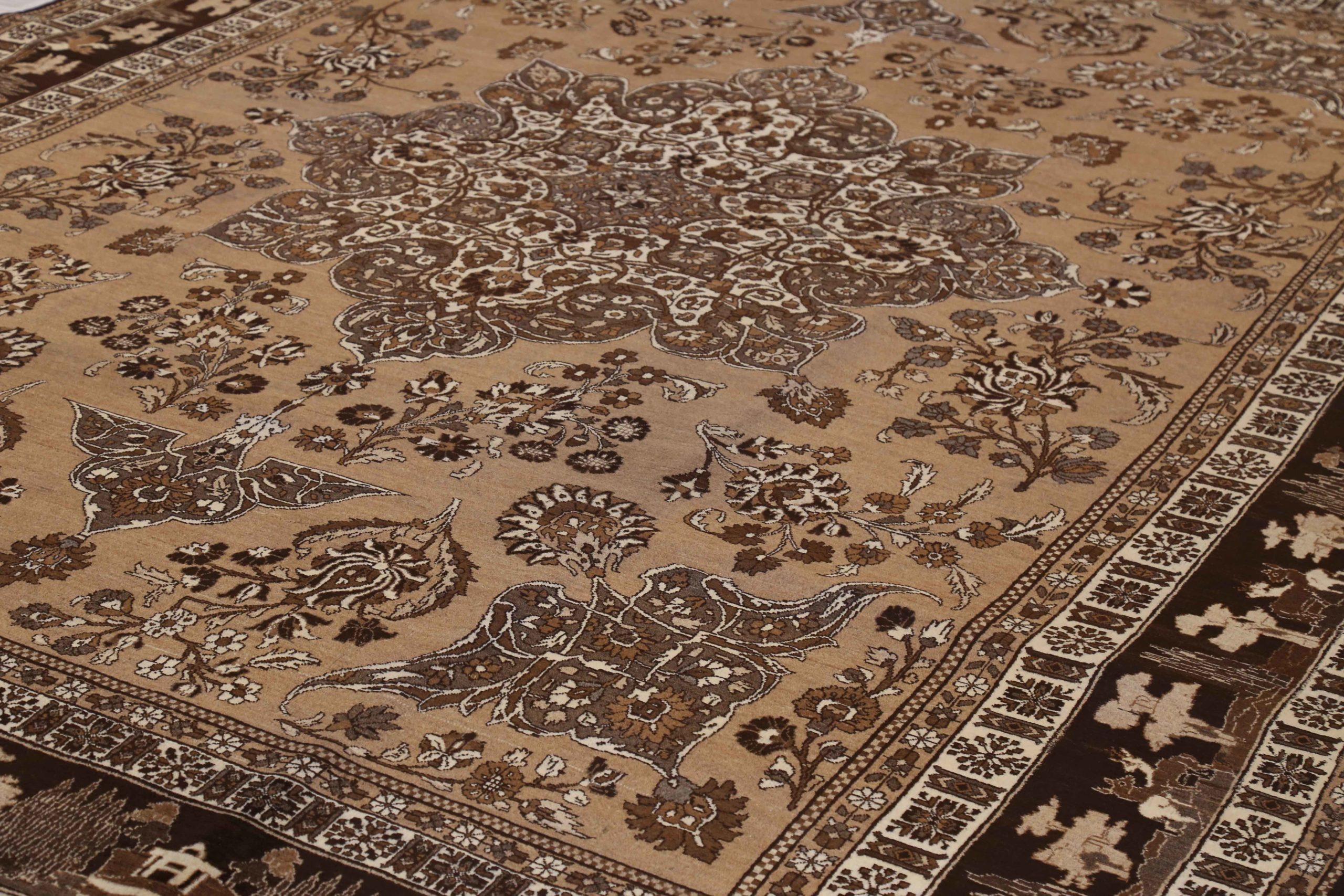 Asiatico Persian Semnan Area Rugs - 16201 in vendita