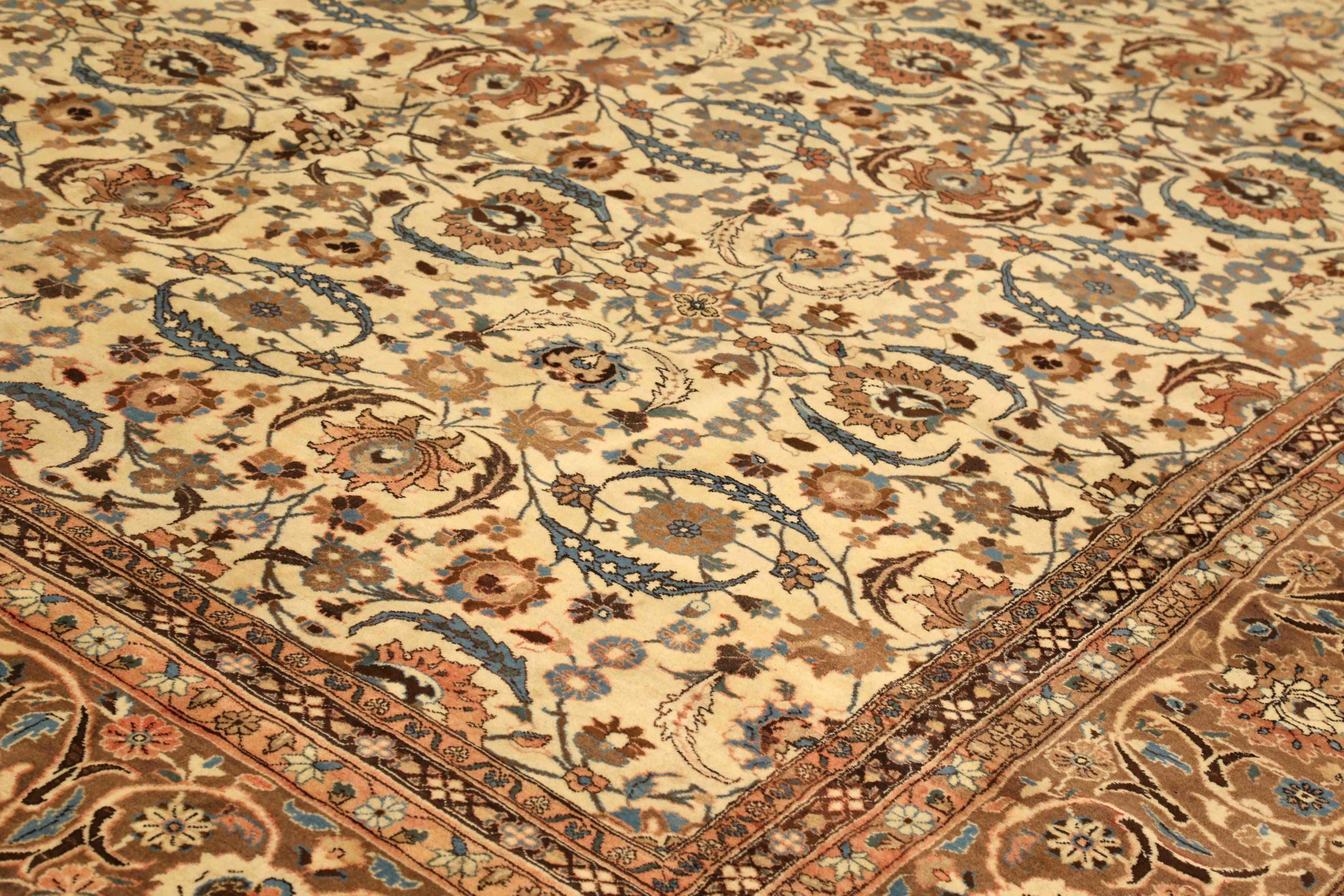 Asiatico Tappeti persiani Semnan Circa 1910 - Lana blu avorio rosso - 75285 in vendita