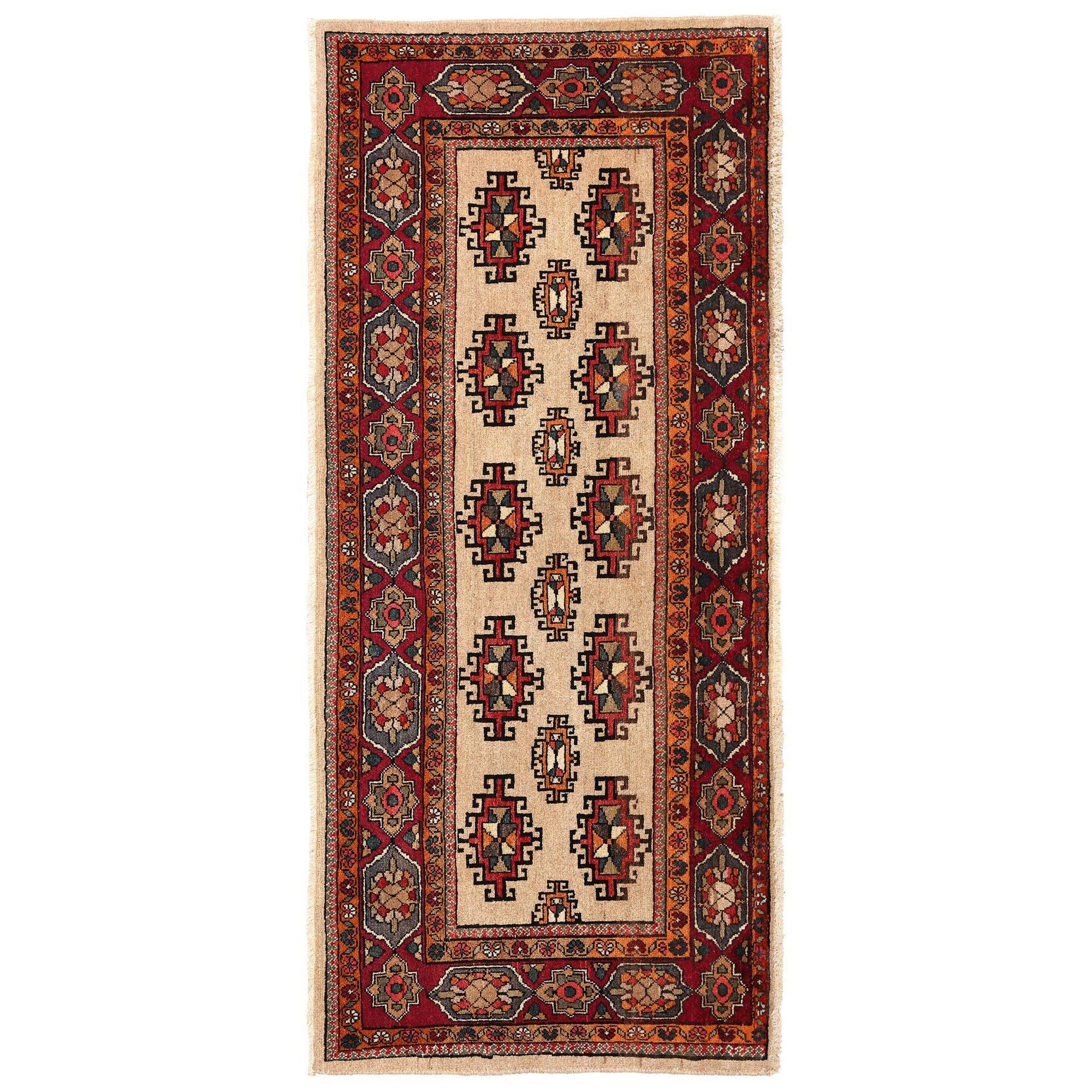 Tappeto Persiano Semnan Runner - Design Lana Avorio - 96945