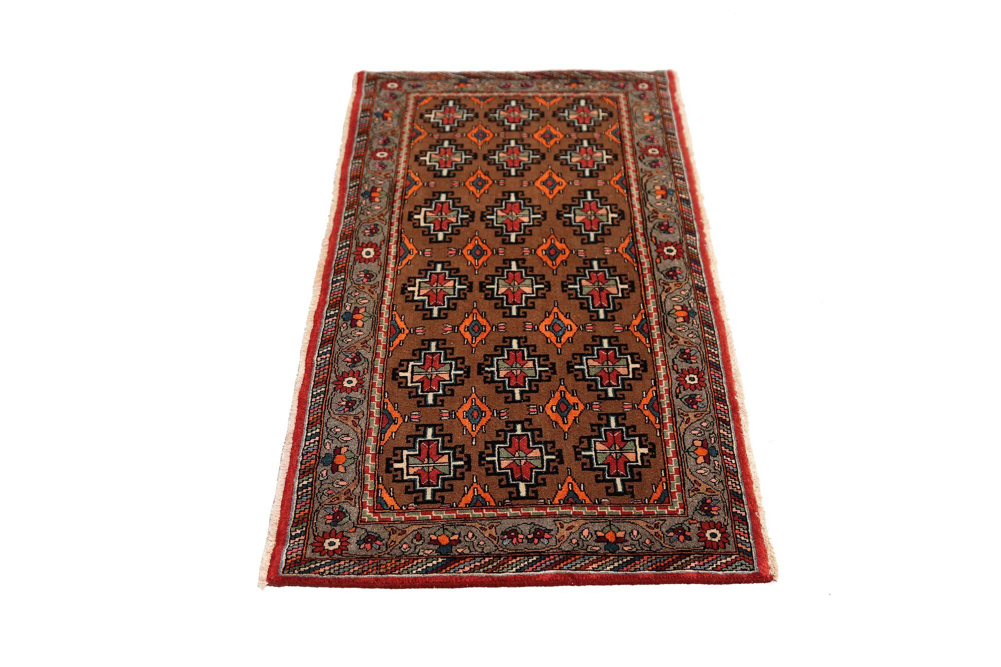 Discover the elegance of Persian Semnan featuring Small Rug in Circa 1940. Designed with Wool and Red, this exclusive design is perfect for enhancing your space.