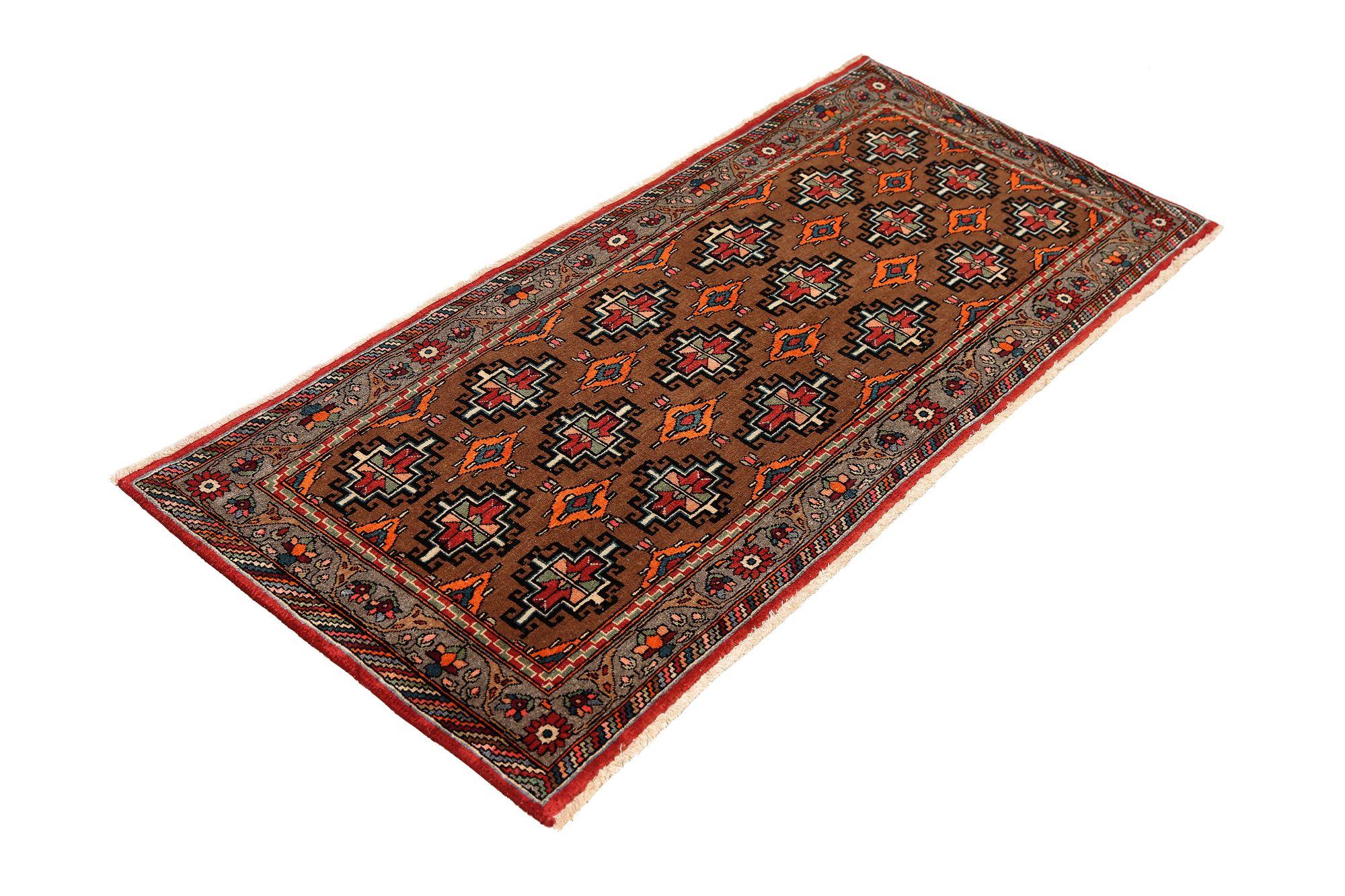 Persian Semnan Small Rug - Wool Red Design - 96702 In Excellent Condition For Sale In Dallas, TX