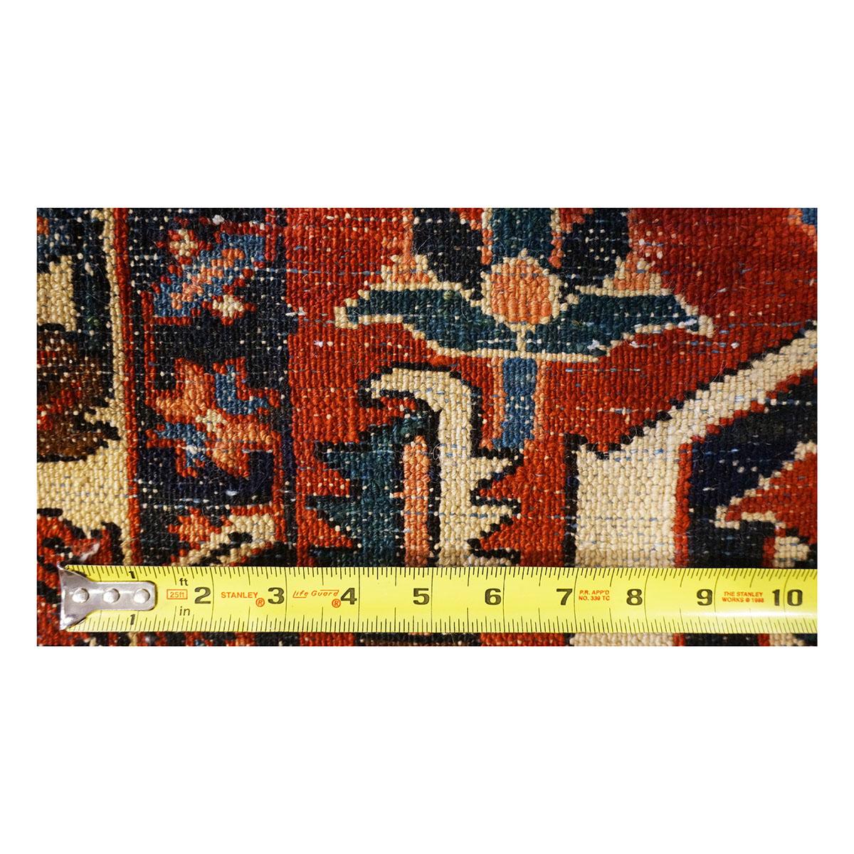 Persischer Serapi 13x19 Oversized-Teppich in Marineblau & Rost, handgefertigt im Angebot 1