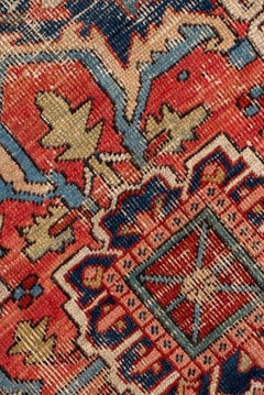 Persian Serapi in Classic Navy, Madder Red, Camel, Ivory and French Blue c.1900