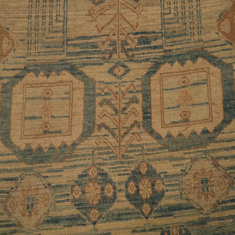 Perse Tapis Persan Serapi Over Size - Laine Bleu Brown Ivory Design - 98416 en vente