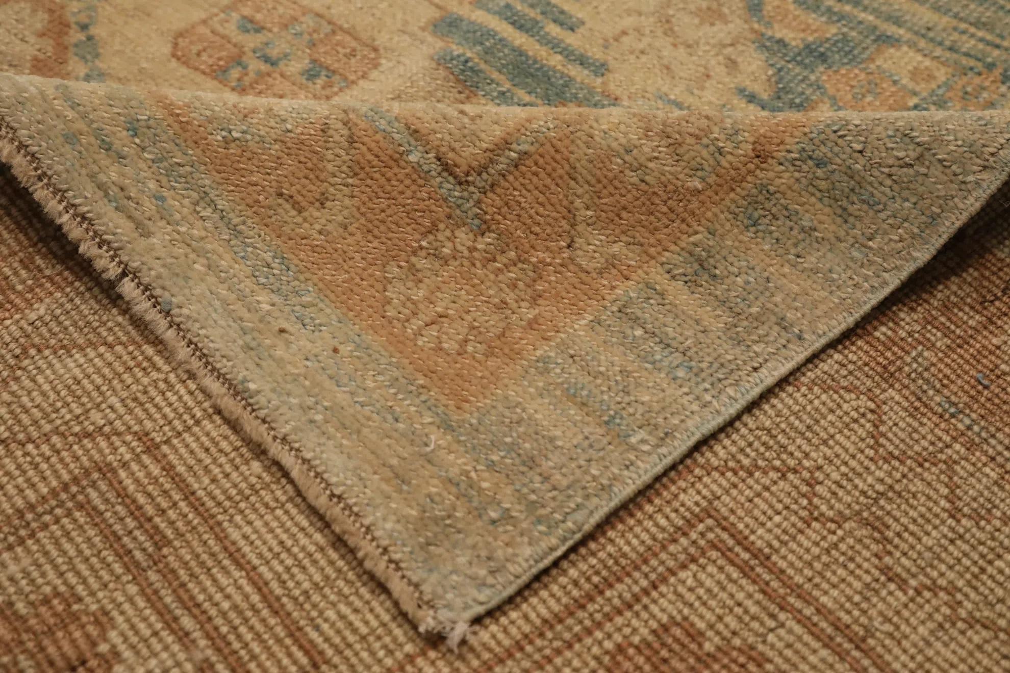 Noué à la main Tapis Persan Serapi Over Size - Laine Bleu Brown Ivory Design - 98416 en vente