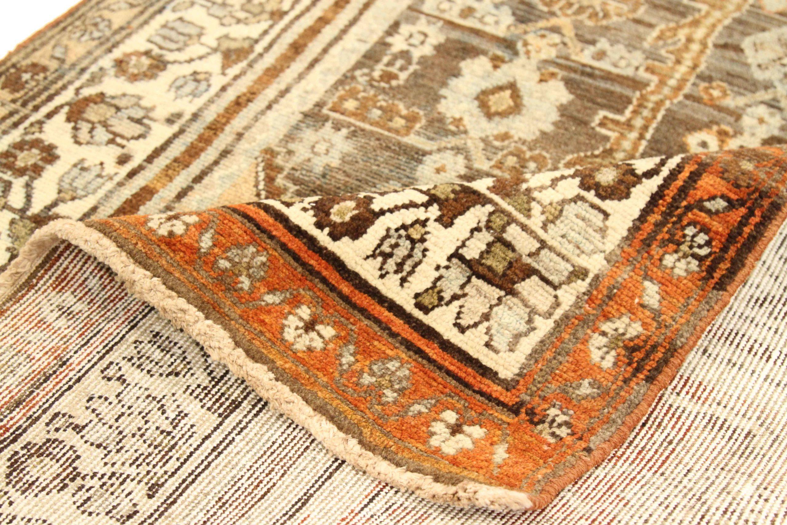 Alfombra Persa Shahsavan - Lana Marrón Marfil Rojo - 75530 Asiático en venta