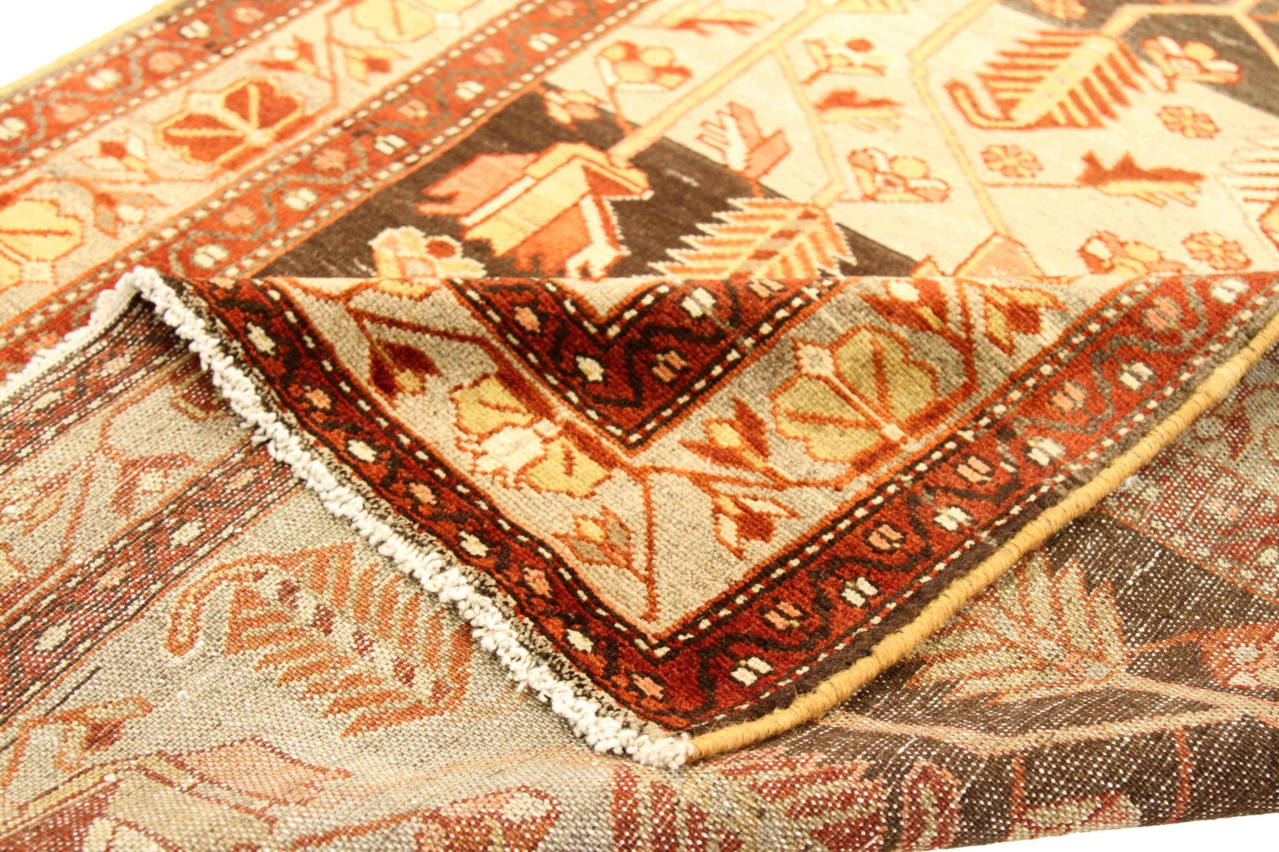 Alfombra Persa Shahsavan - Lana Marrón Marfil Rojo - 75949 Iraquí en venta