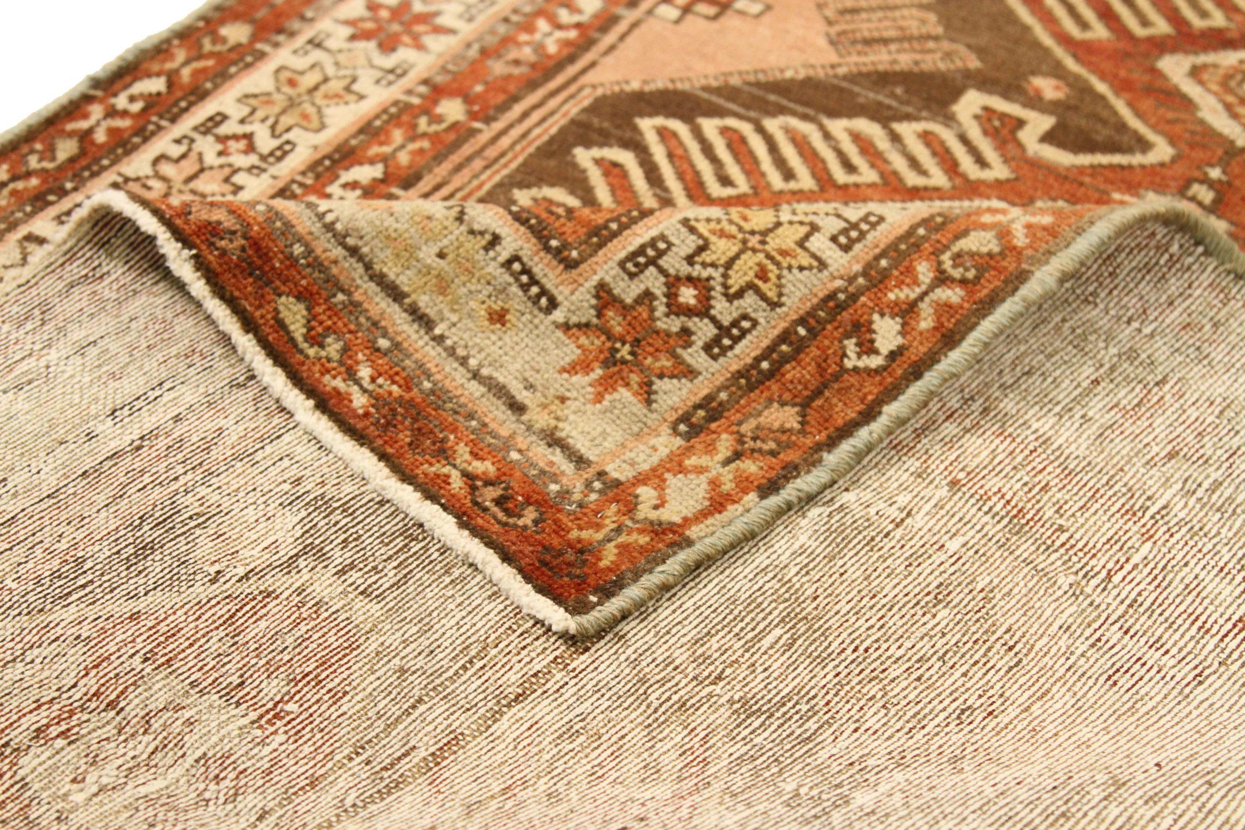 Alfombra Persa Shahsavan Pequeña - Lana Marrón Marfil Rosa Rojo - 75922 Iraquí en venta