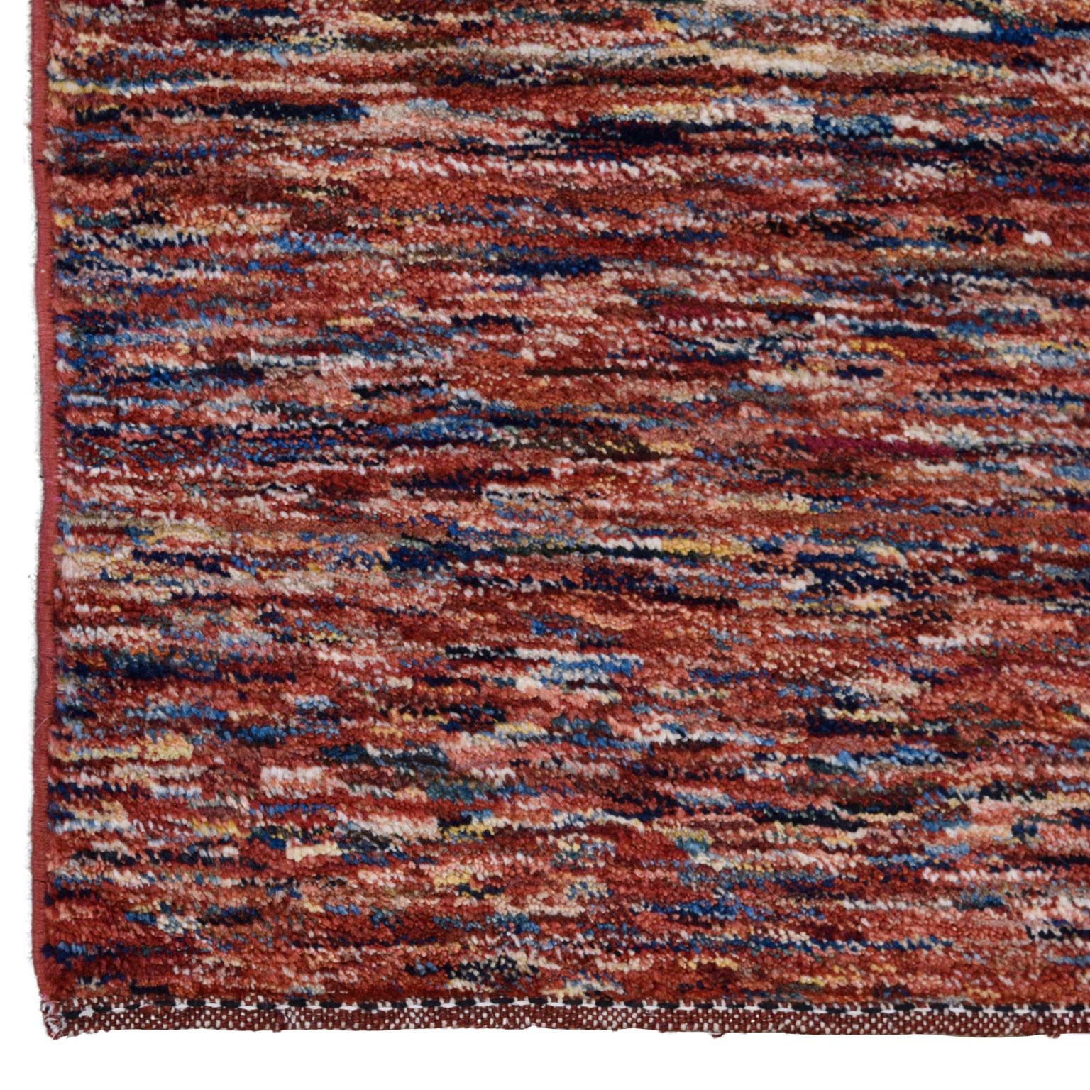 Tribal Wool Persian Shekarloo Rug, Stripes, Multicolor, 3’ x 4’ For Sale