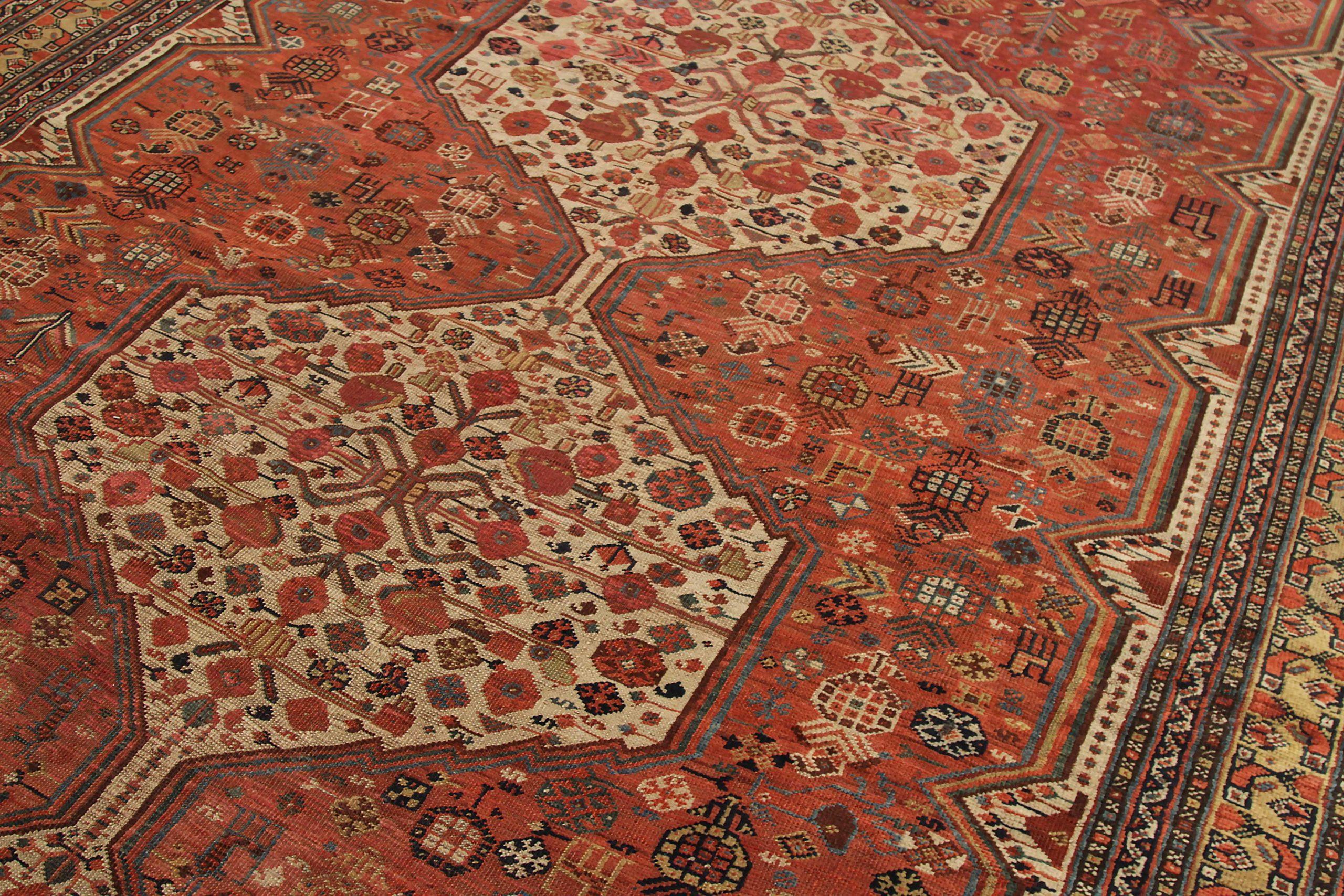 Asiatico Tappeti persiani Shiraz Circa 1880 - 10737 in vendita