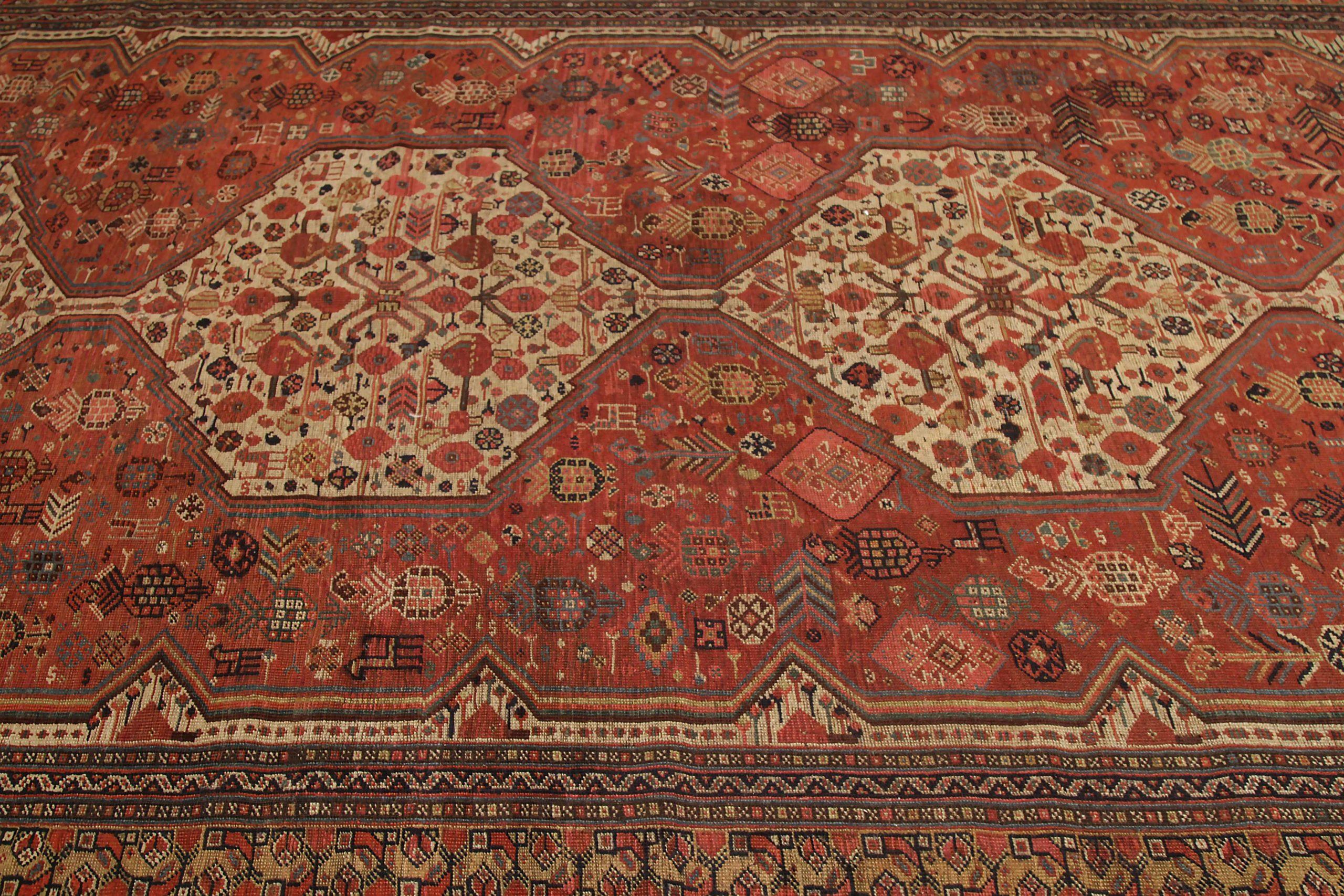 XX secolo Tappeti persiani Shiraz Circa 1880 - 10737 in vendita