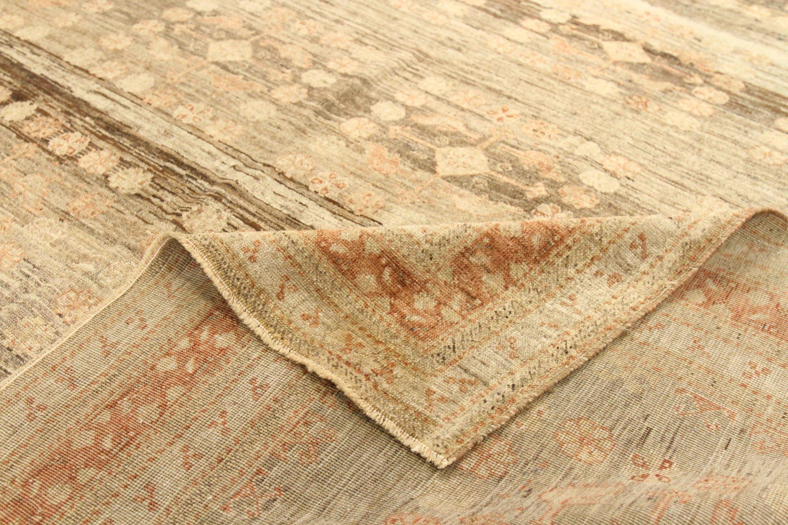 Persische Shiraz Bereich Teppiche Circa 1880 - Wolle Brown Elfenbein Rot Design - 75597 (Asiatisch) im Angebot