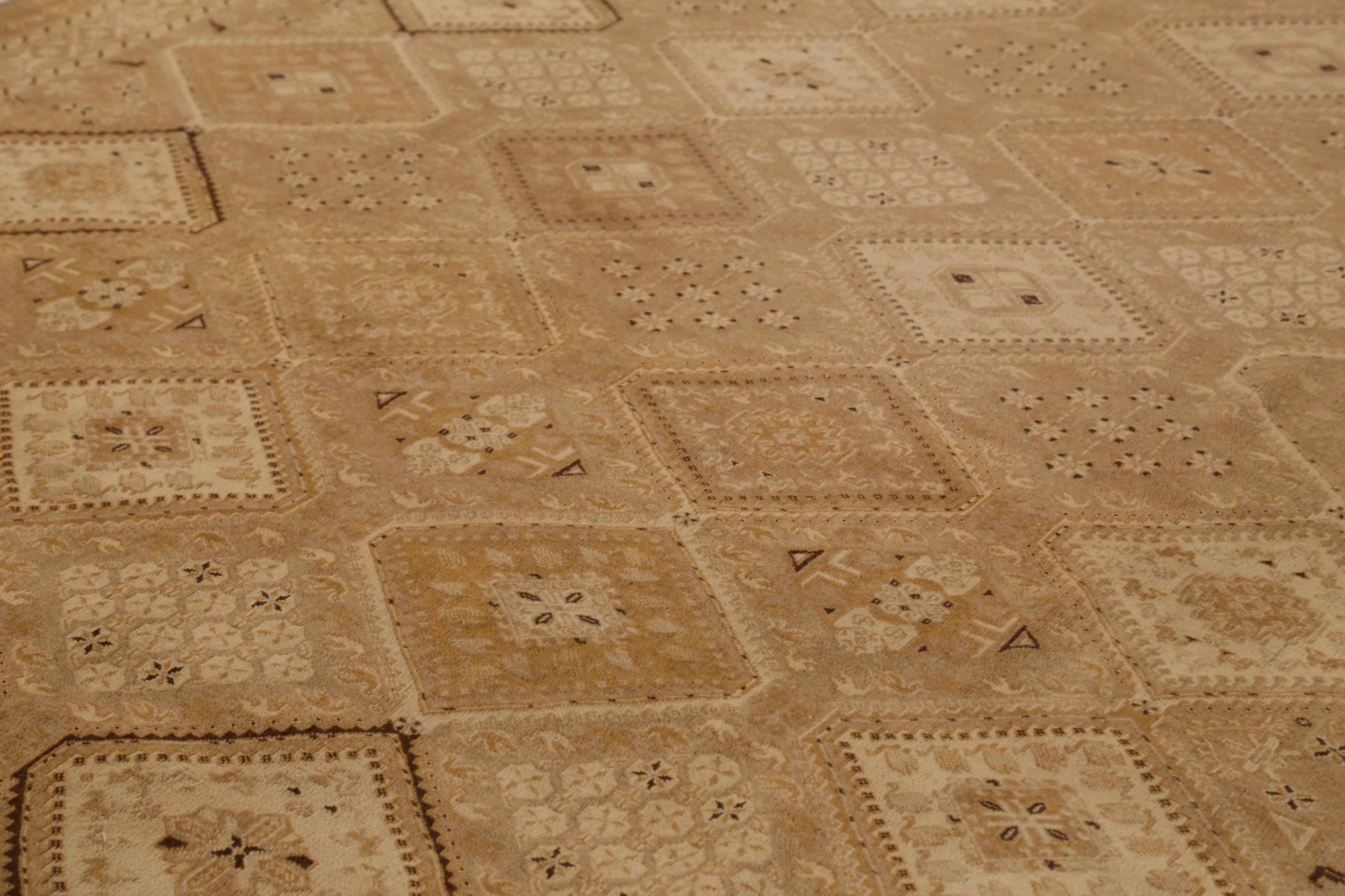 Asiatico Tappeti persiani Shiraz - Lana Marrone Avorio Taupe 73360 in vendita