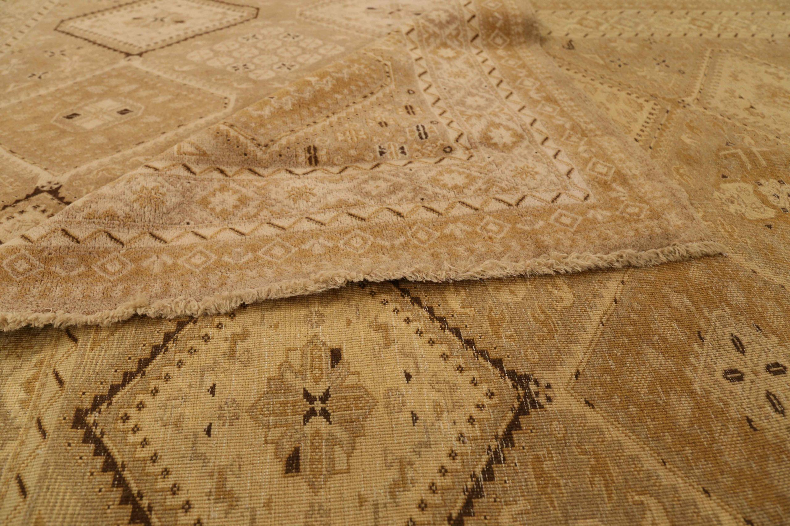 Tappeti persiani Shiraz - Lana Marrone Avorio Taupe 73360 In condizioni ottime in vendita a Dallas, TX
