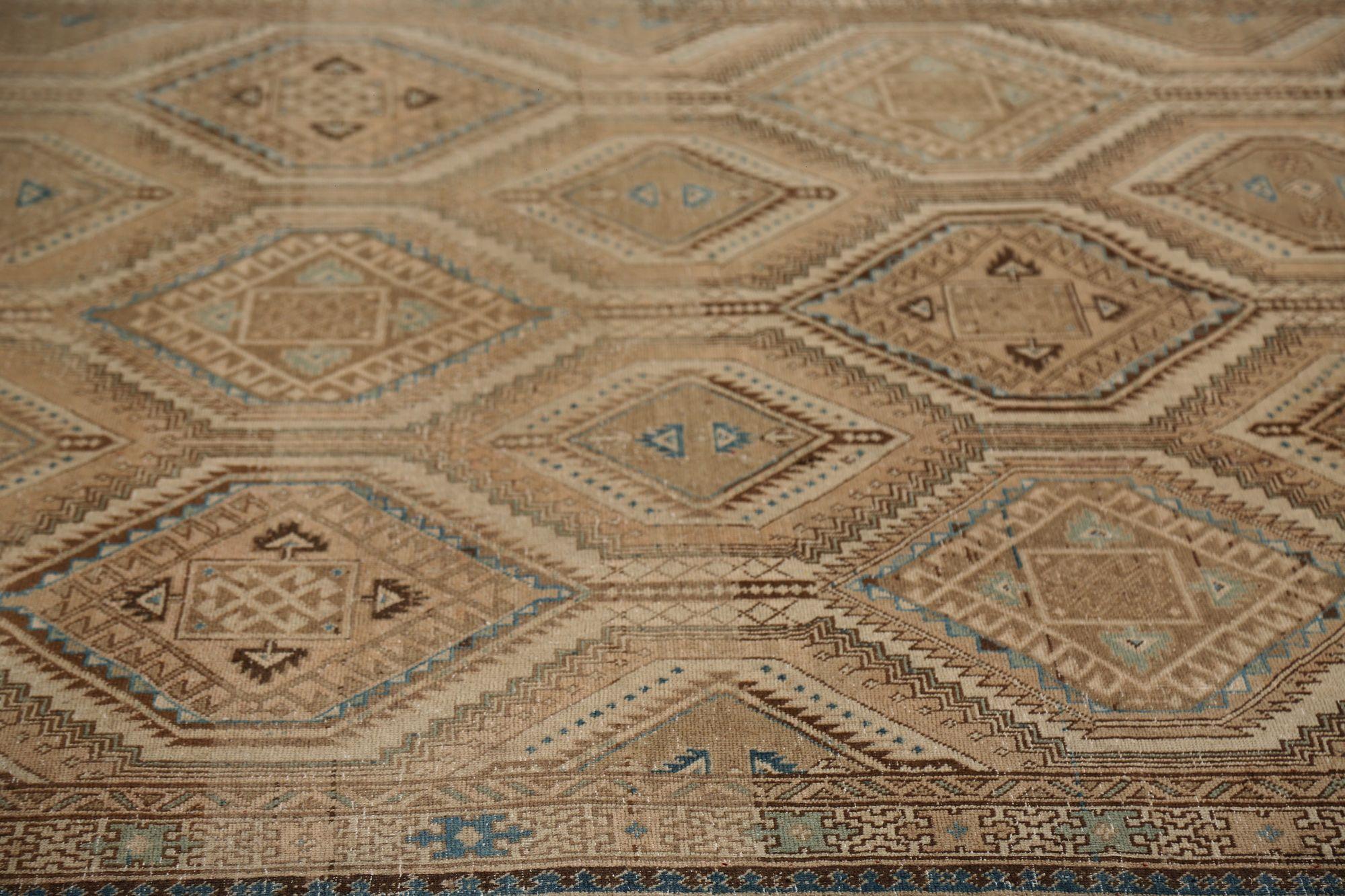 XX secolo Tappeti persiani Shiraz - Design marrone in lana - 97208 in vendita