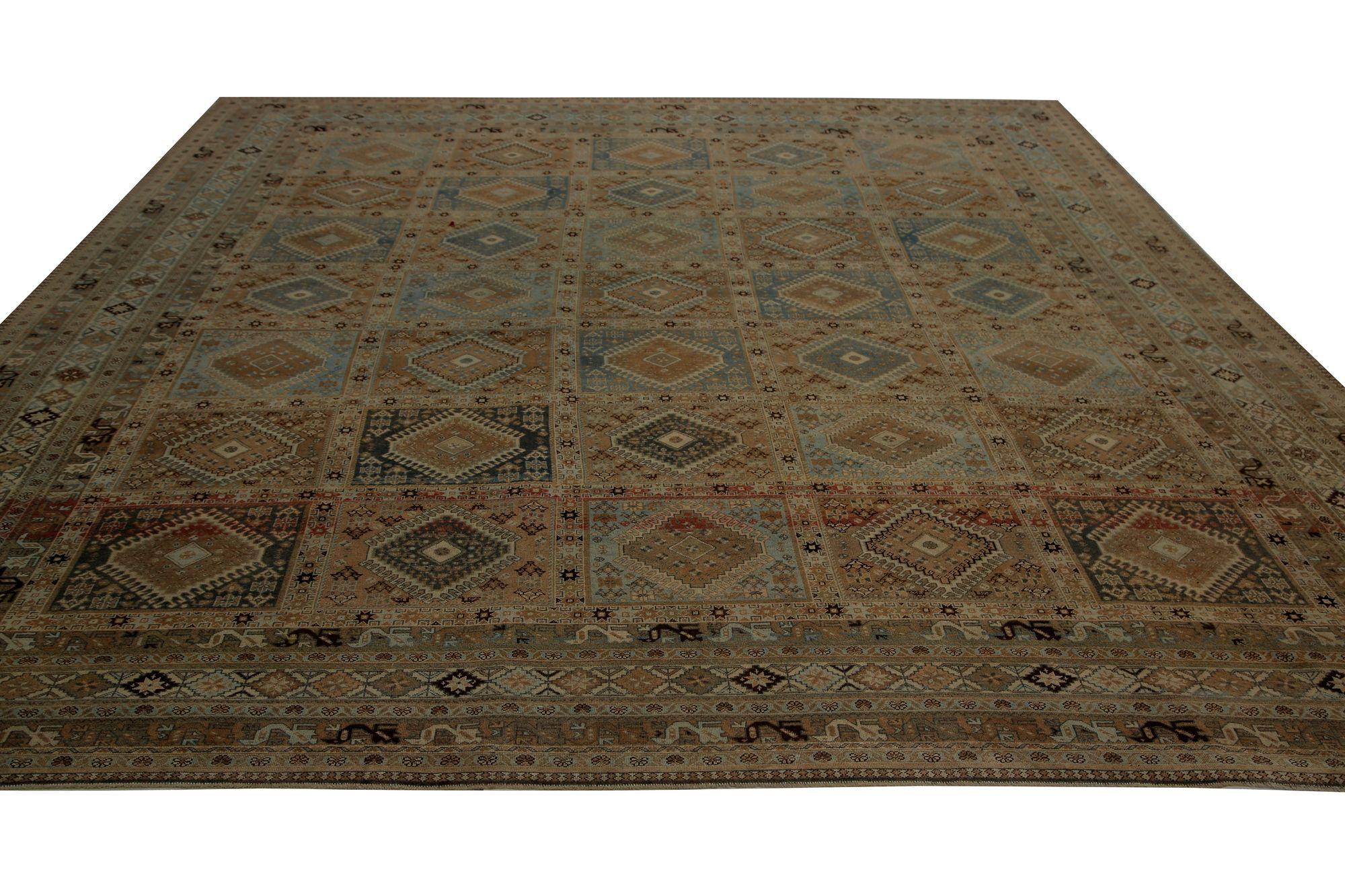 Persische Shiraz Teppiche - Wolle Brown Design - 97315 (Irakisch) im Angebot