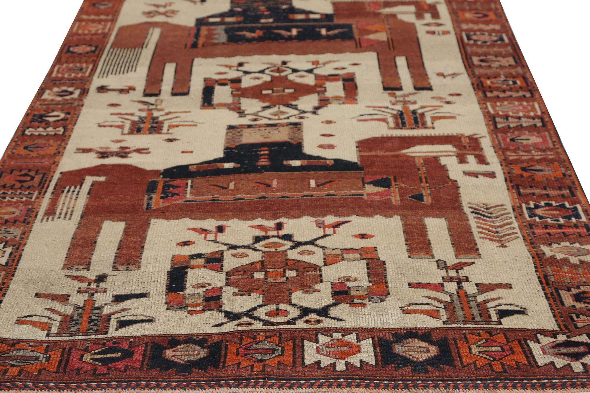 Irakien Tapis de sol persan Shiraz - Laine Brown Design/One - 96970 en vente
