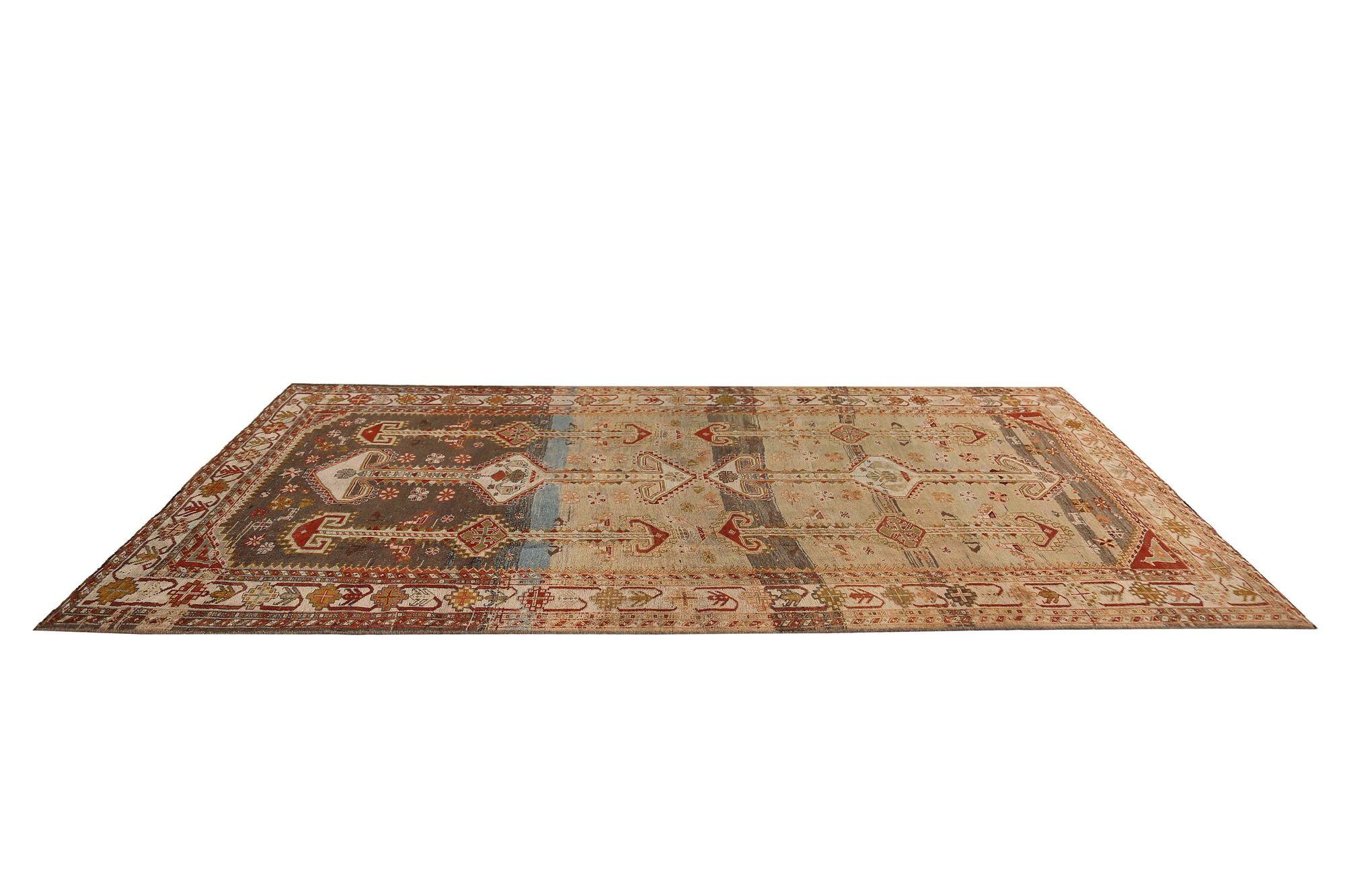 Persische Shiraz Bereich Teppiche - Wolle Brown Red Taupe Design - 97969 (Irakisch) im Angebot
