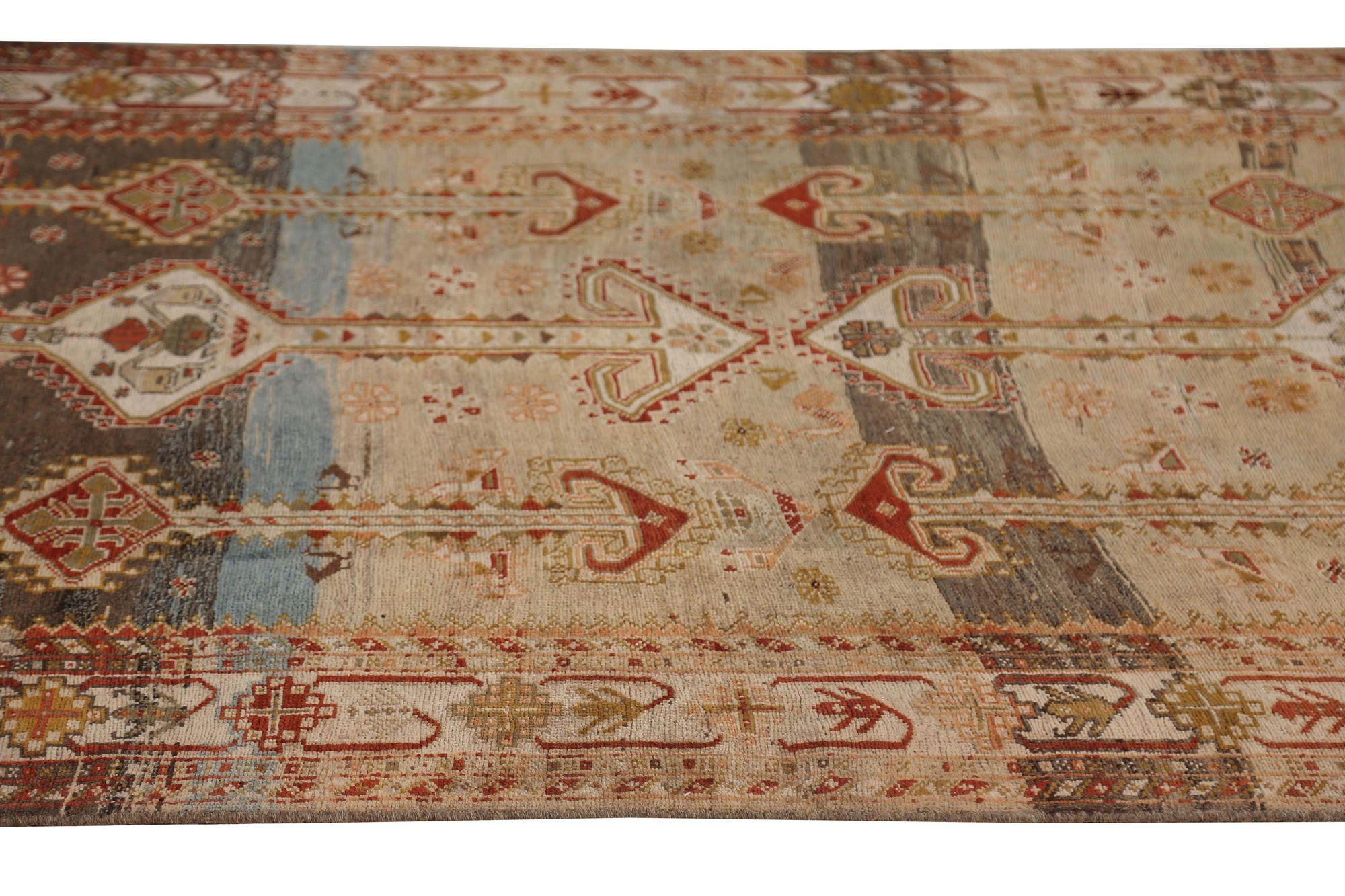 Persische Shiraz Bereich Teppiche - Wolle Brown Red Taupe Design - 97969 im Zustand „Hervorragend“ im Angebot in Dallas, TX