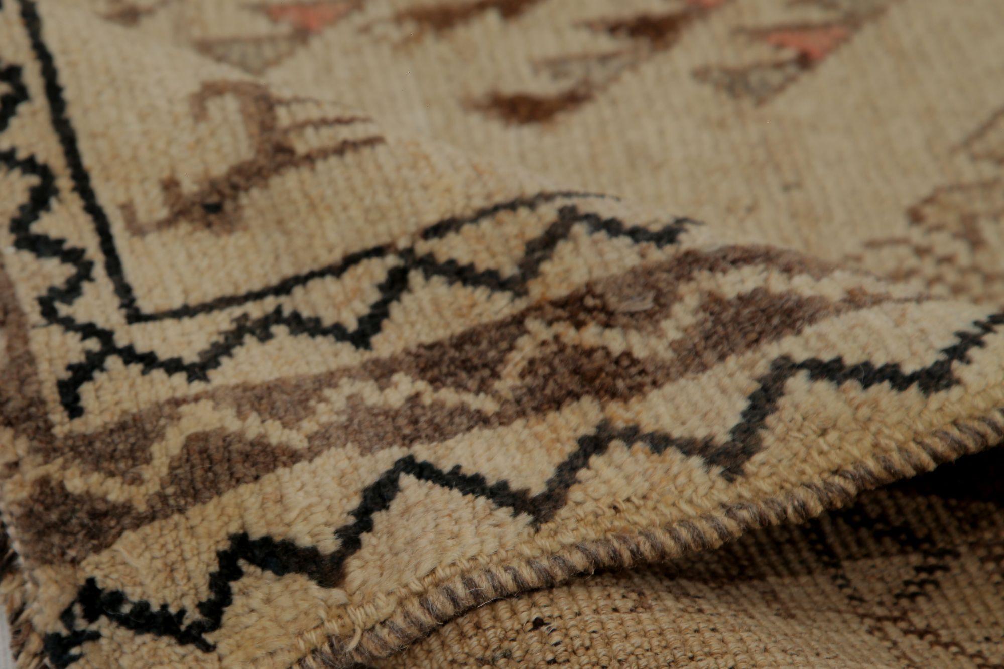 XX secolo Tappeti persiani Shiraz - Lana Marrone Taupe Design - 97783 in vendita