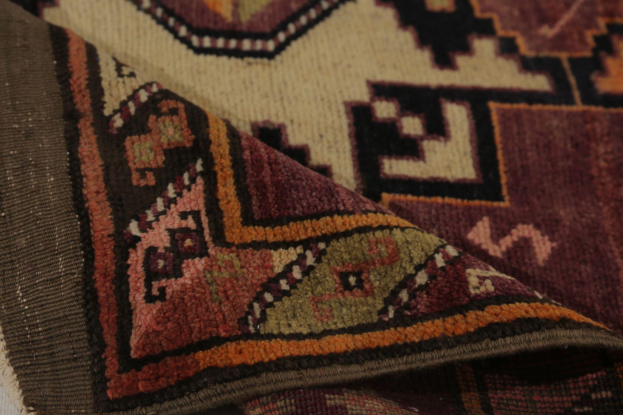 Alfombras Persas Shiraz - Lana Naranja Purpel Design - 97437 en Excelente estado para la venta en Dallas, TX